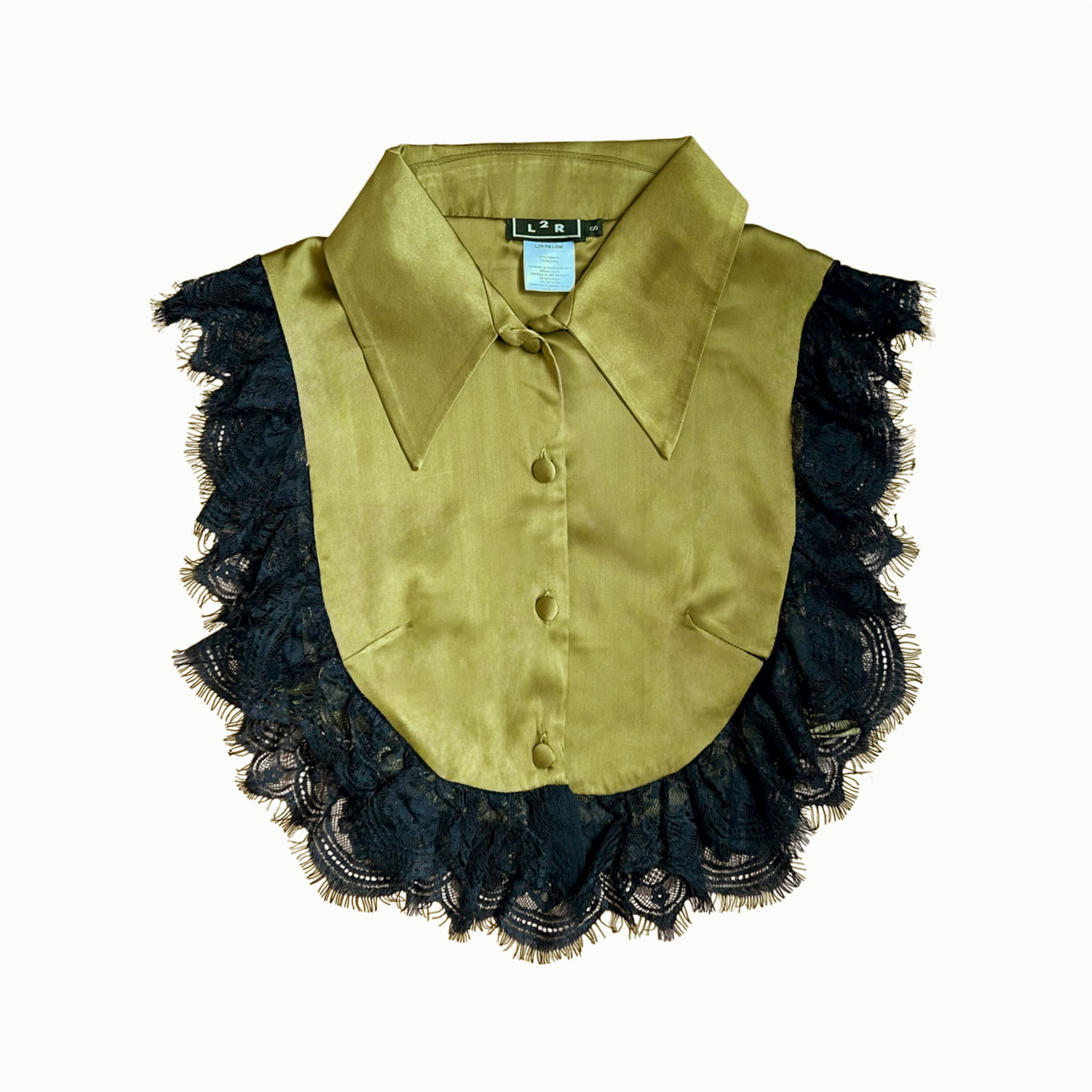 L2r The Label Women's Amal Draped Satin Top In Chartreuse Green