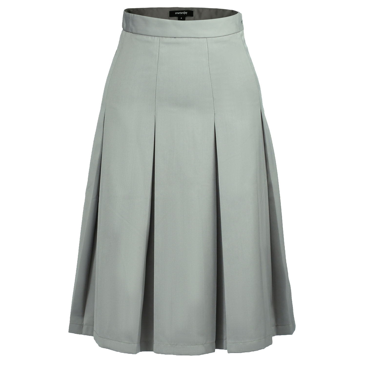 Smart And Joy Women's Flared Pleats Skirt - Grey In Gray