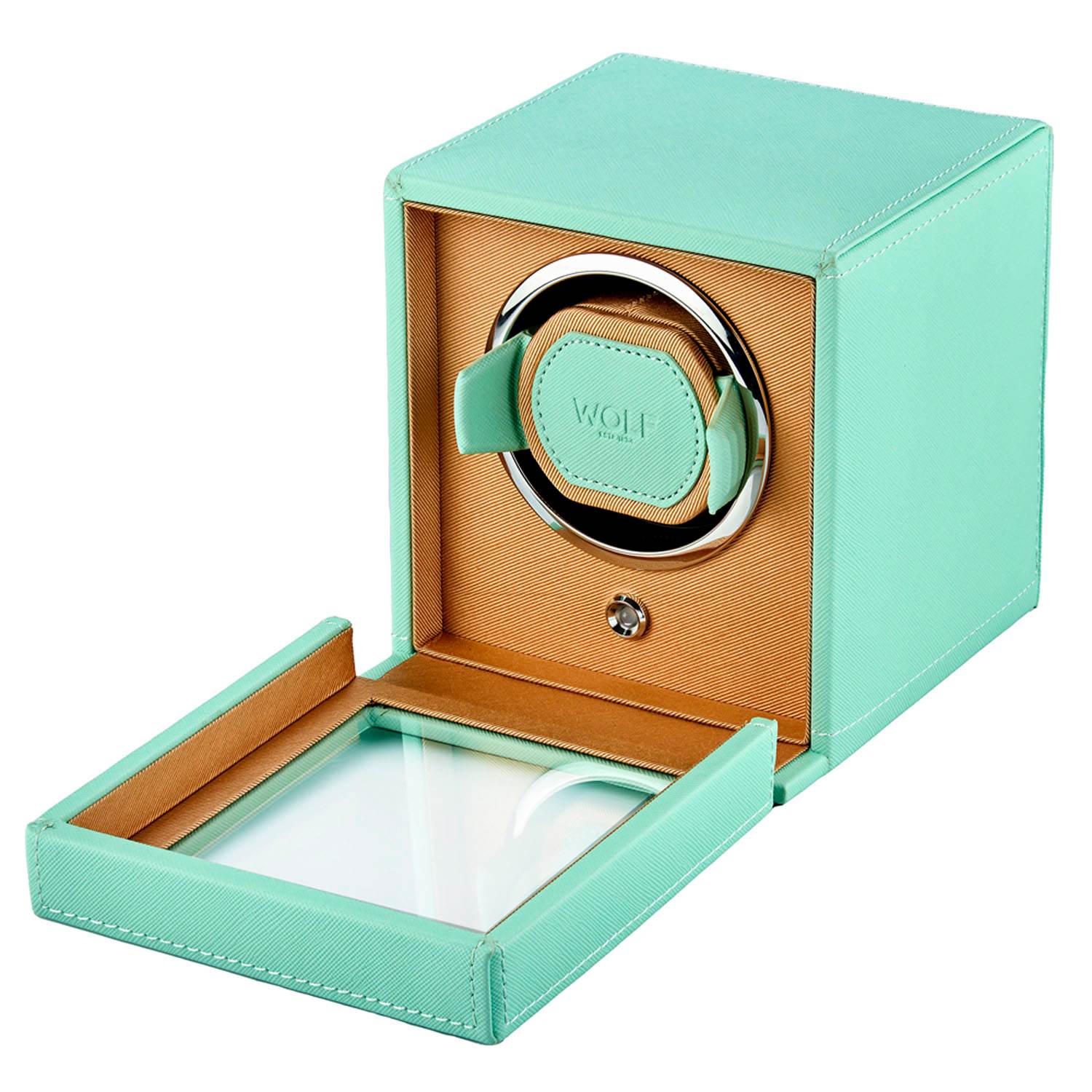 Green Cub Single Watch Winder - Seltzer Mint / Peach | Wolf