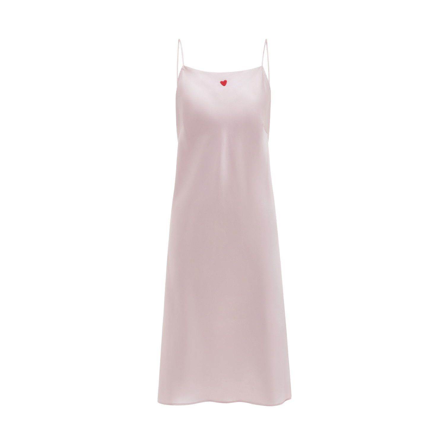 Not Just Pajama Women's Pink / Purple Little Heart Collection Silk Slip Dress - Rose Pink In Pink/purple