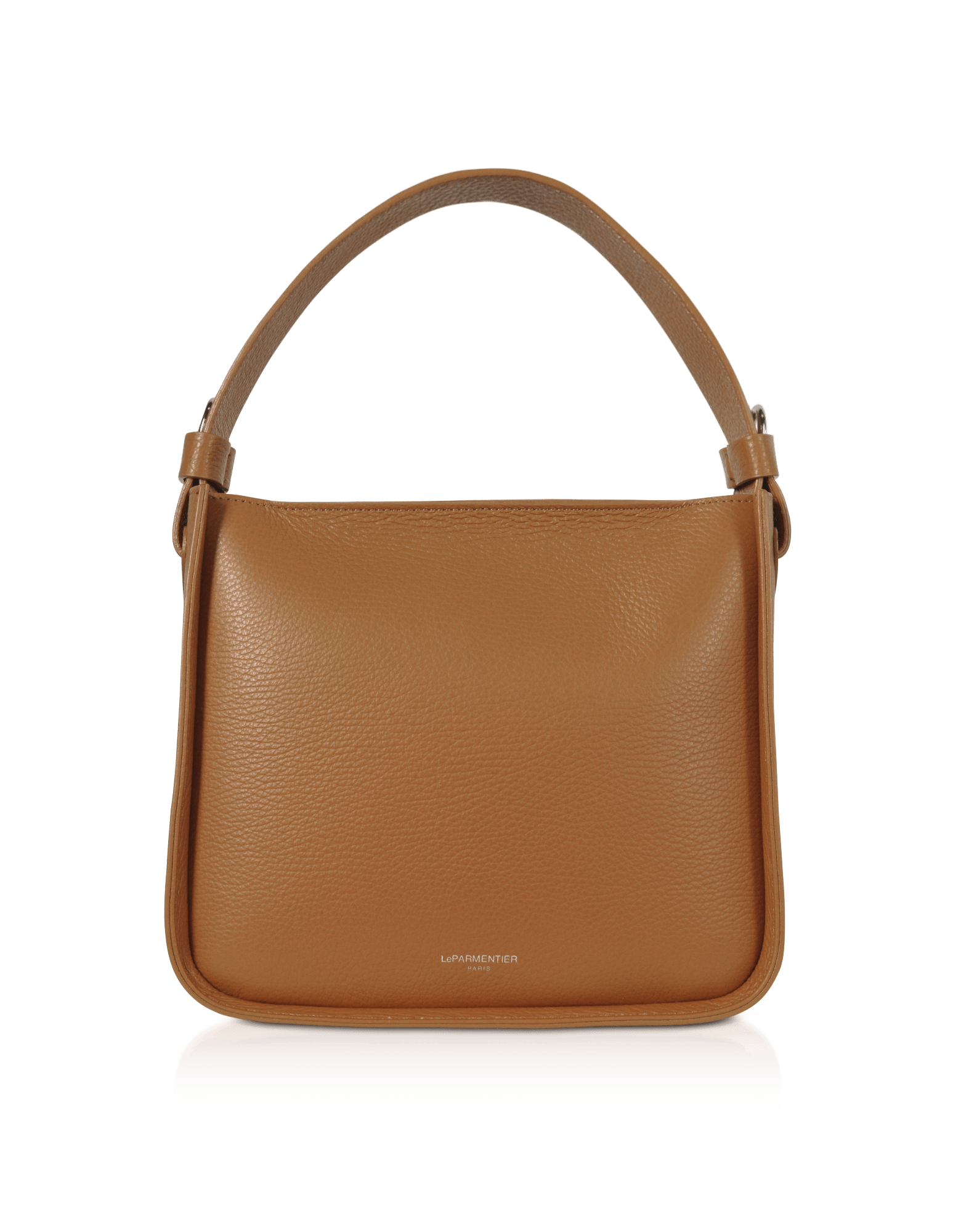 Le Parmentier Women's Duplo Medium Hammered Leather Top Handle Bag - Cognac Brown In Brown