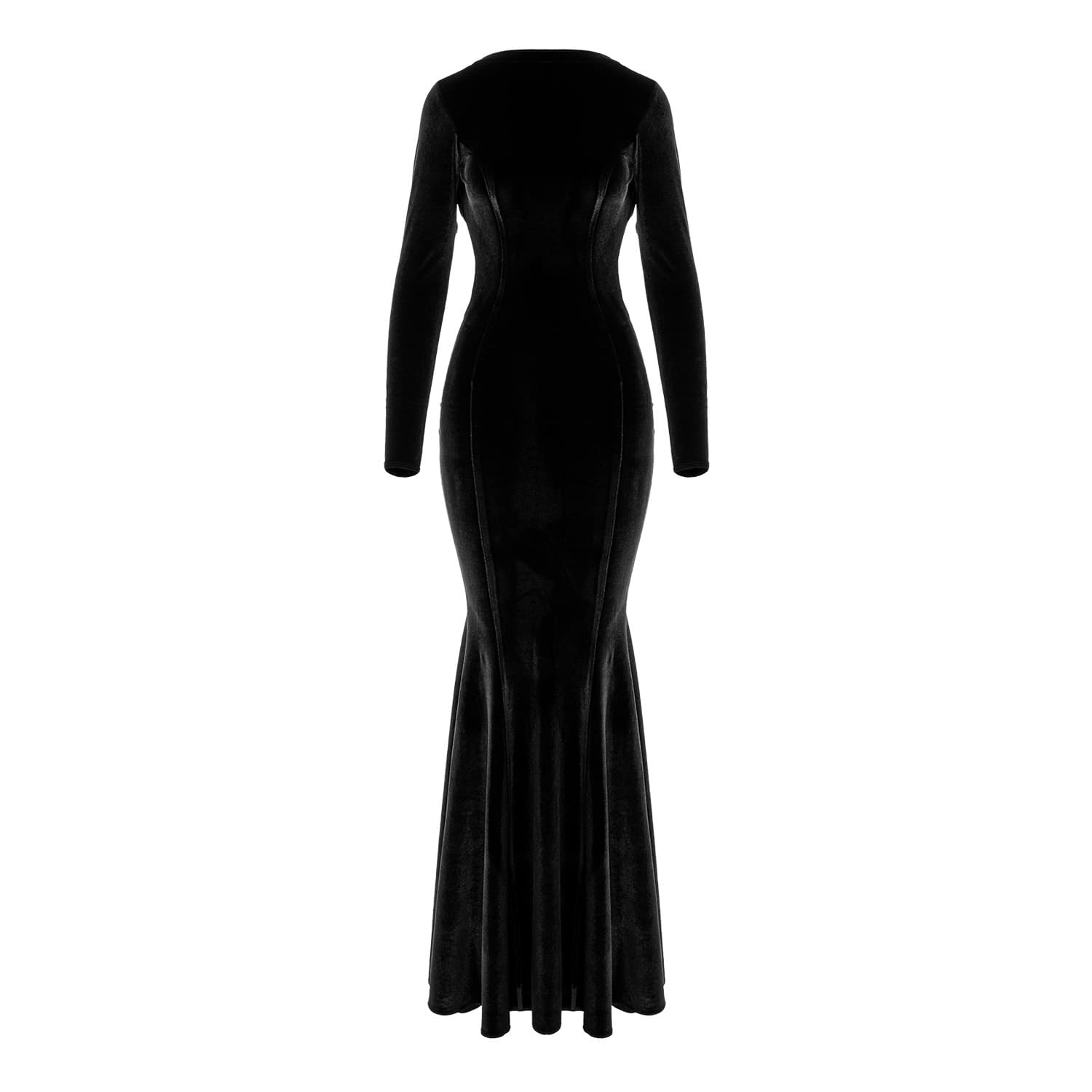 Melbourne Velvet Maxi Open Back Dress In Black | ROSERRY | Wolf