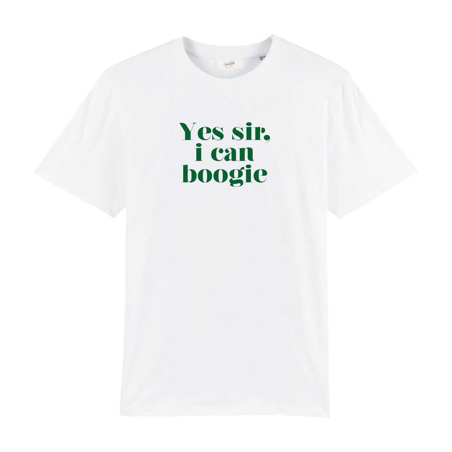 Fanclub Women's Yes Sir I Can Boogie Oversized Retro Slogan T-shirt - White In White