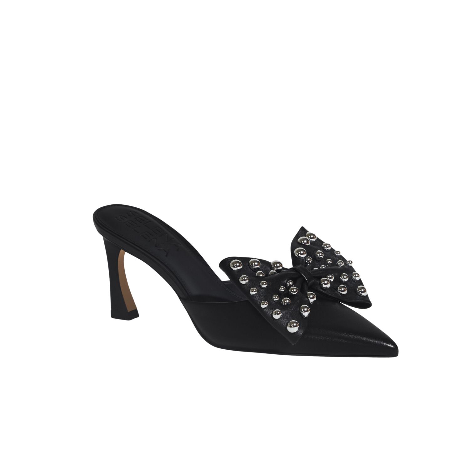 Selena Selena Women's The Vixen Bow Mule In Black Studs In Black