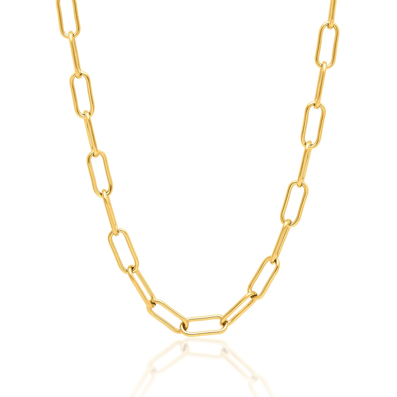 Men’s Gold Paperclip Chain Nialaya