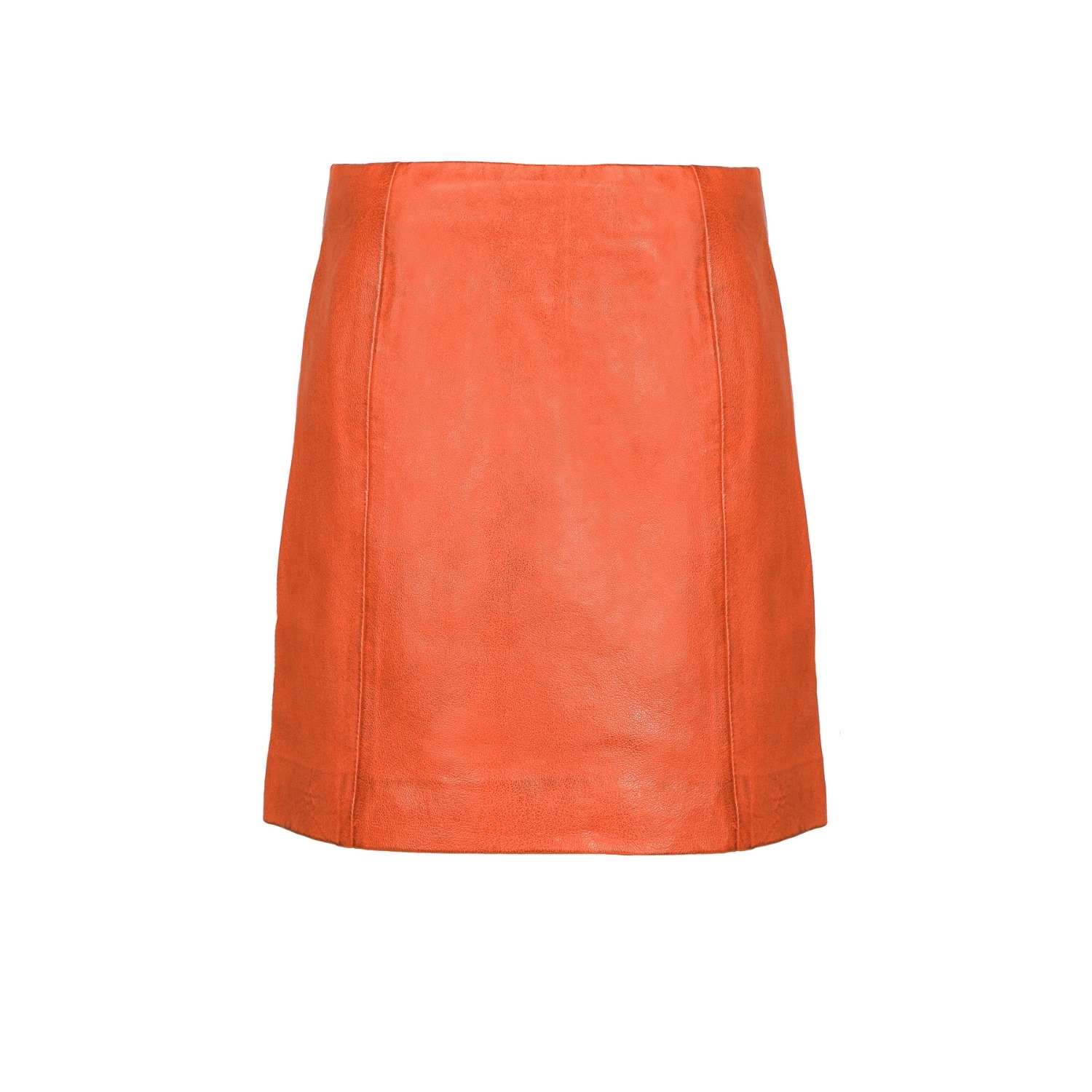 Women's Leather Mini Skirt Orange | XXL | Freaky Nation