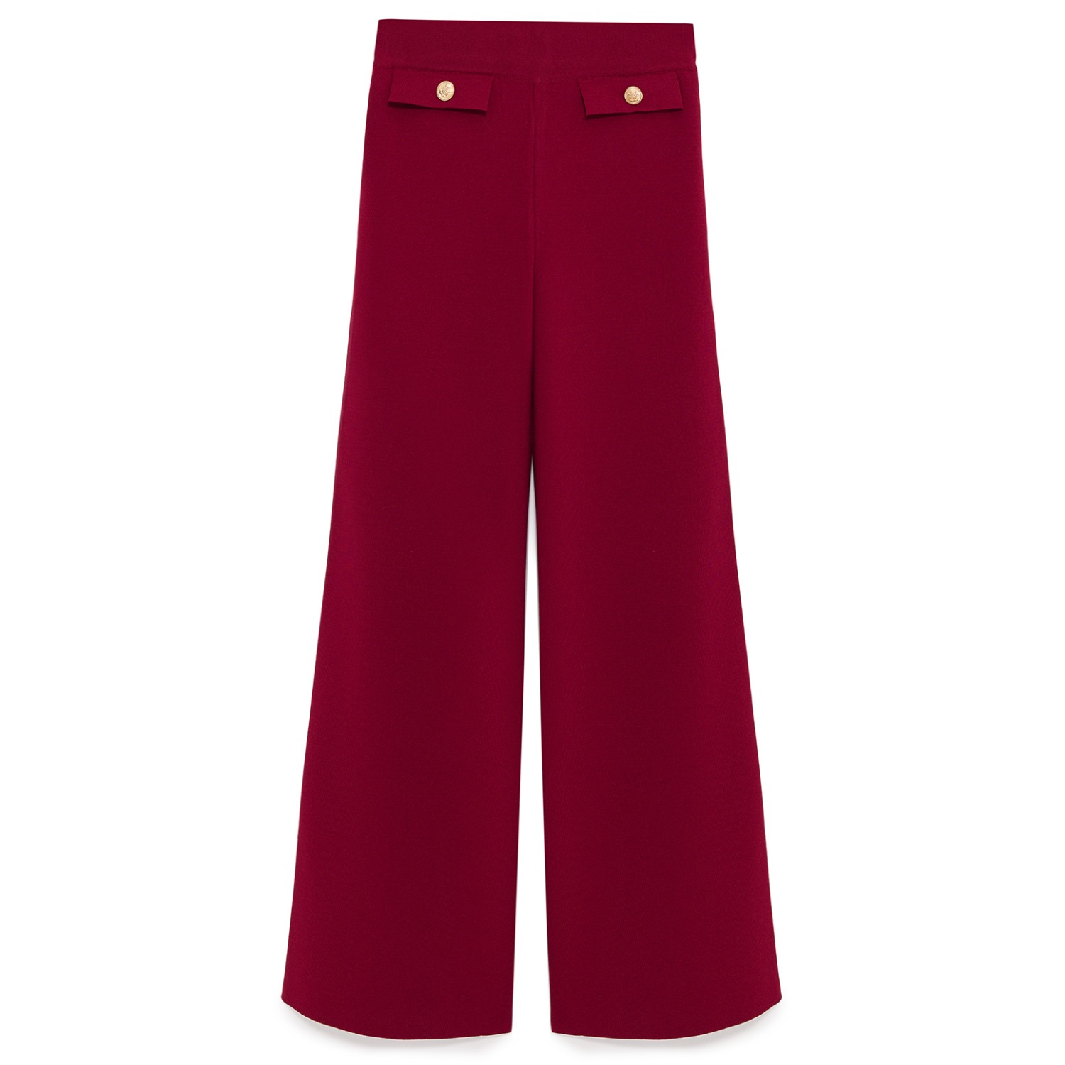 Peraluna Women's Red Marlene Palazzo Trousers In Burgundy