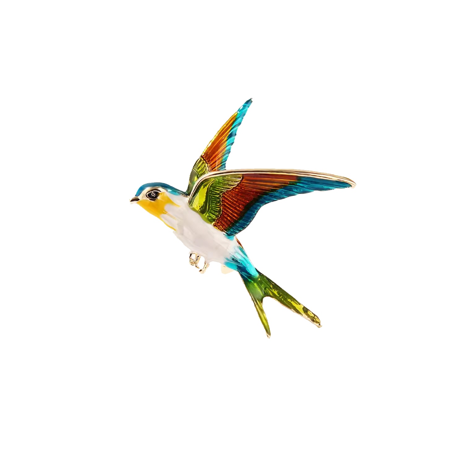 Chanel Joan Elkayam Women's Multicoloured Enamelled Bird Brooch