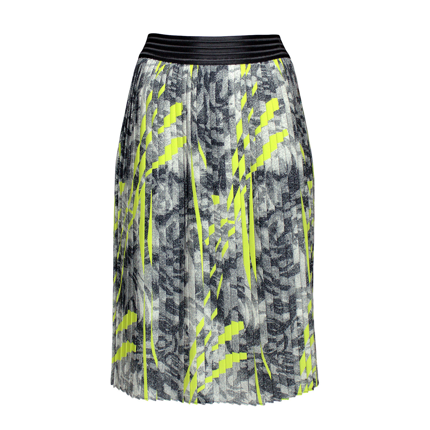 Women's Abstract Printed Knee-Length Pleated Recycled Fabric Skirt | Large | Lalipop Design