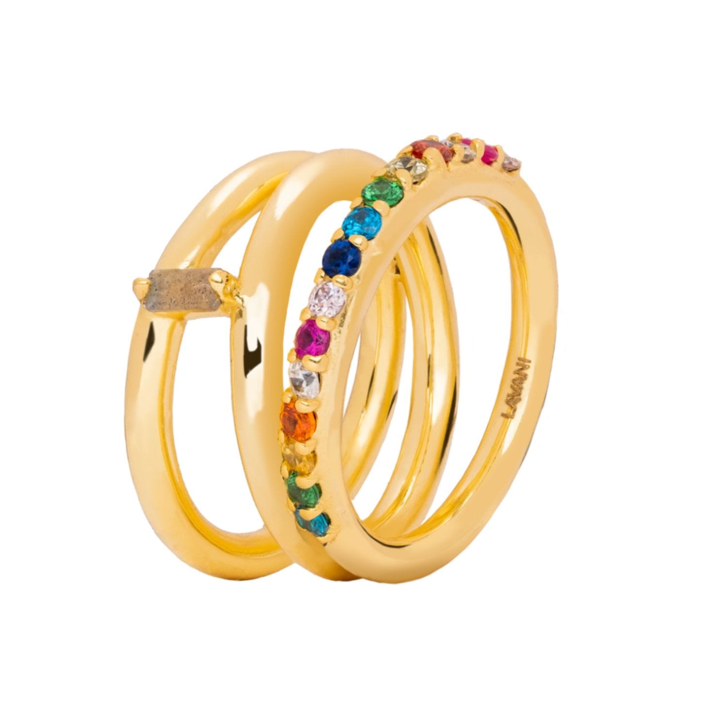 Lavani Jewels Women's Goldplated Multicolored Idol Ring In Gold