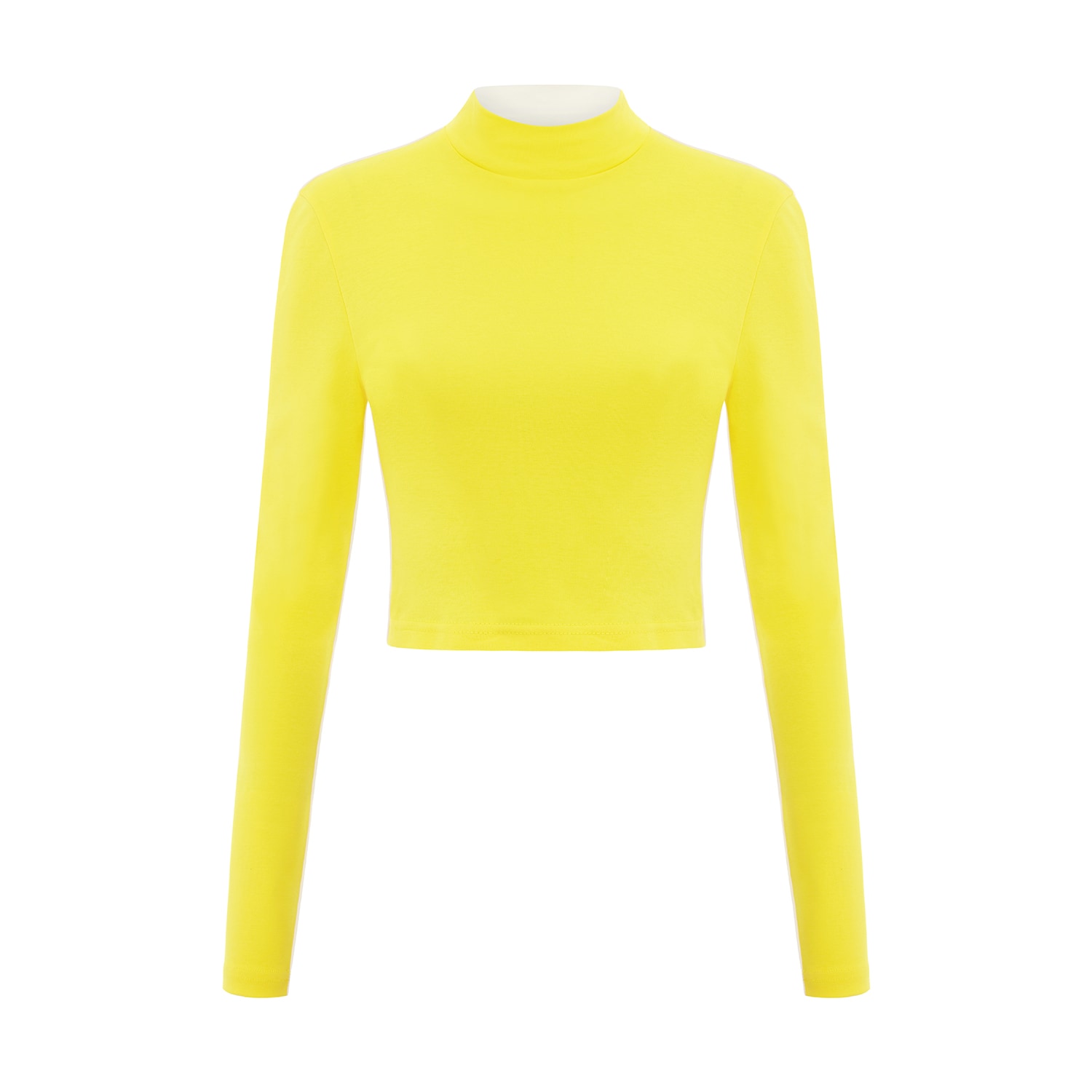 Blonde Gone Rogue Women's Yellow / Orange / White Bougie Cropped Turtleneck Top In Yellow And White In Yellow/orange/white