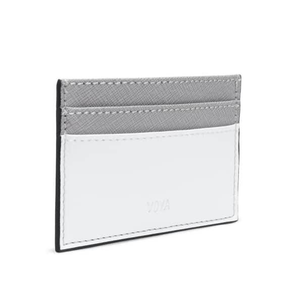 Voya Leather Card Holder White In Holder