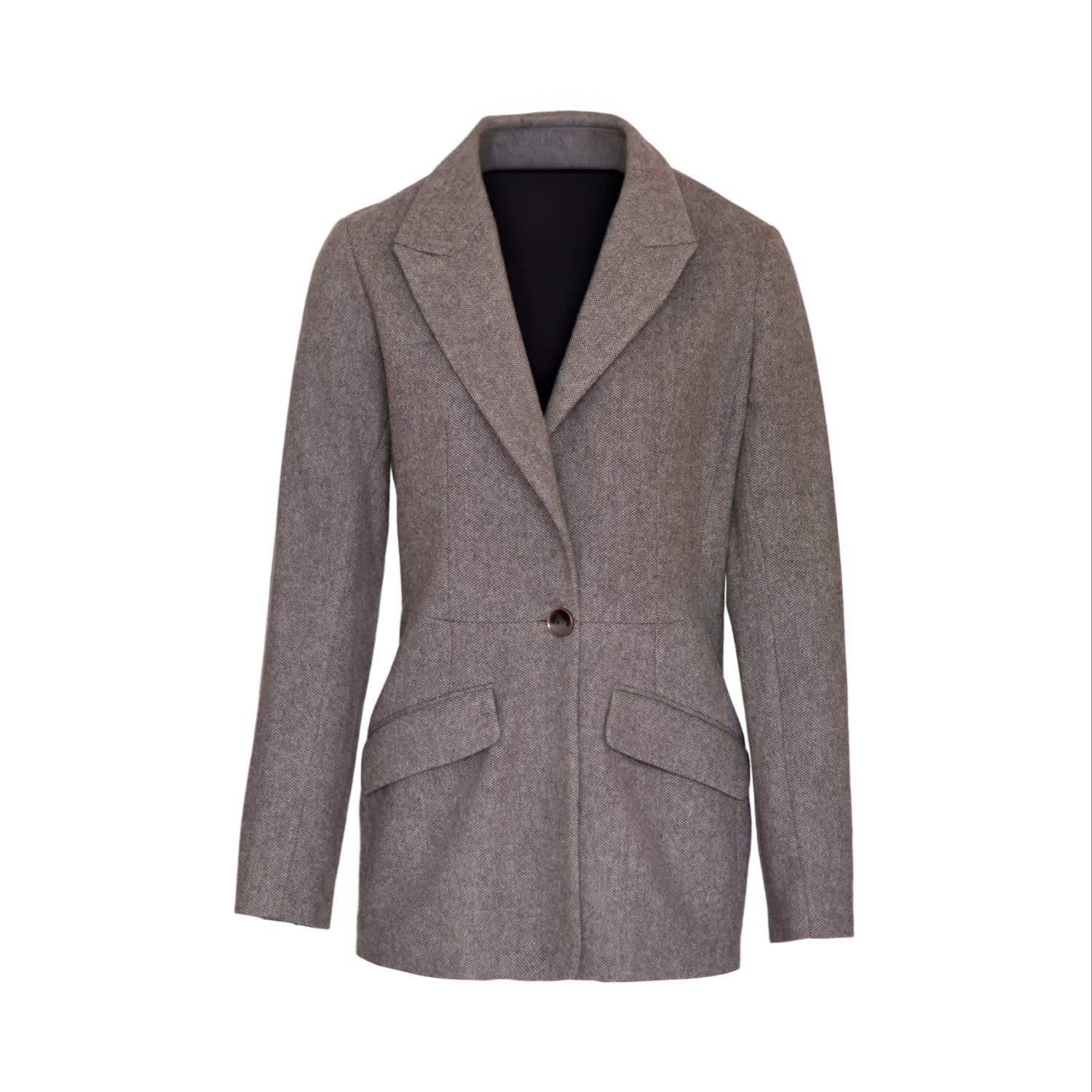 Women's Brown Fluttering Wool Blazer | Medium | Mionè