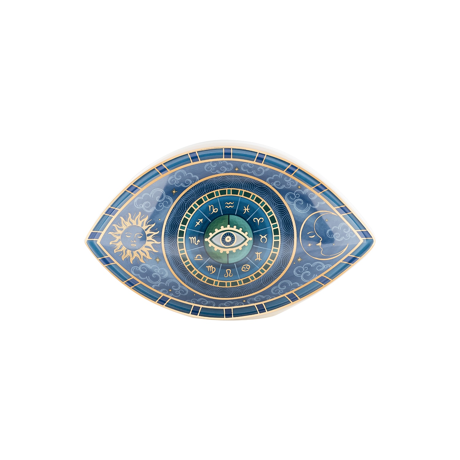 Karma And Luck Blue Celestial Unity - Evil Eye Ceramic Statue