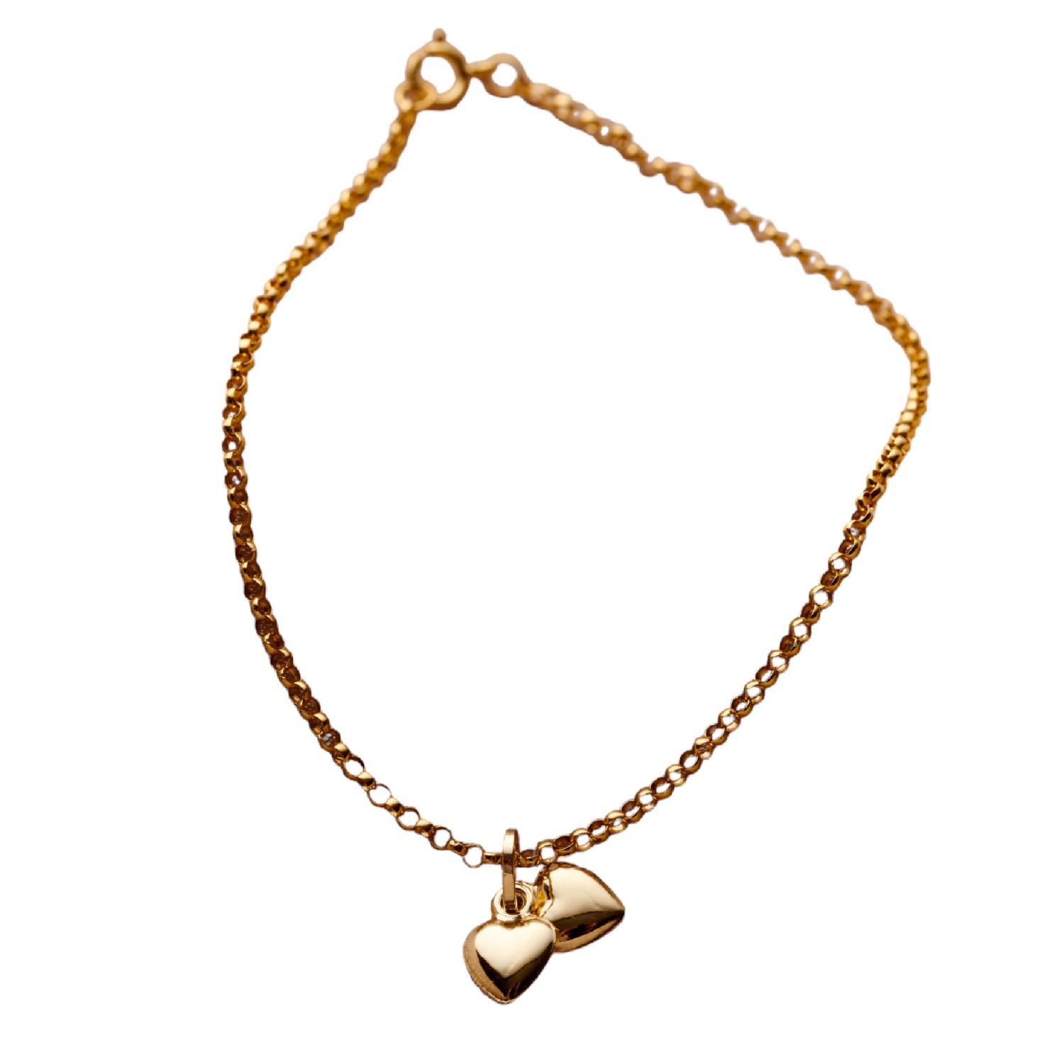 Yours Plus Size 2 Pack Gold Heart Charm Bracelets Size One Size | Women's Plus Size and Curve Fashion