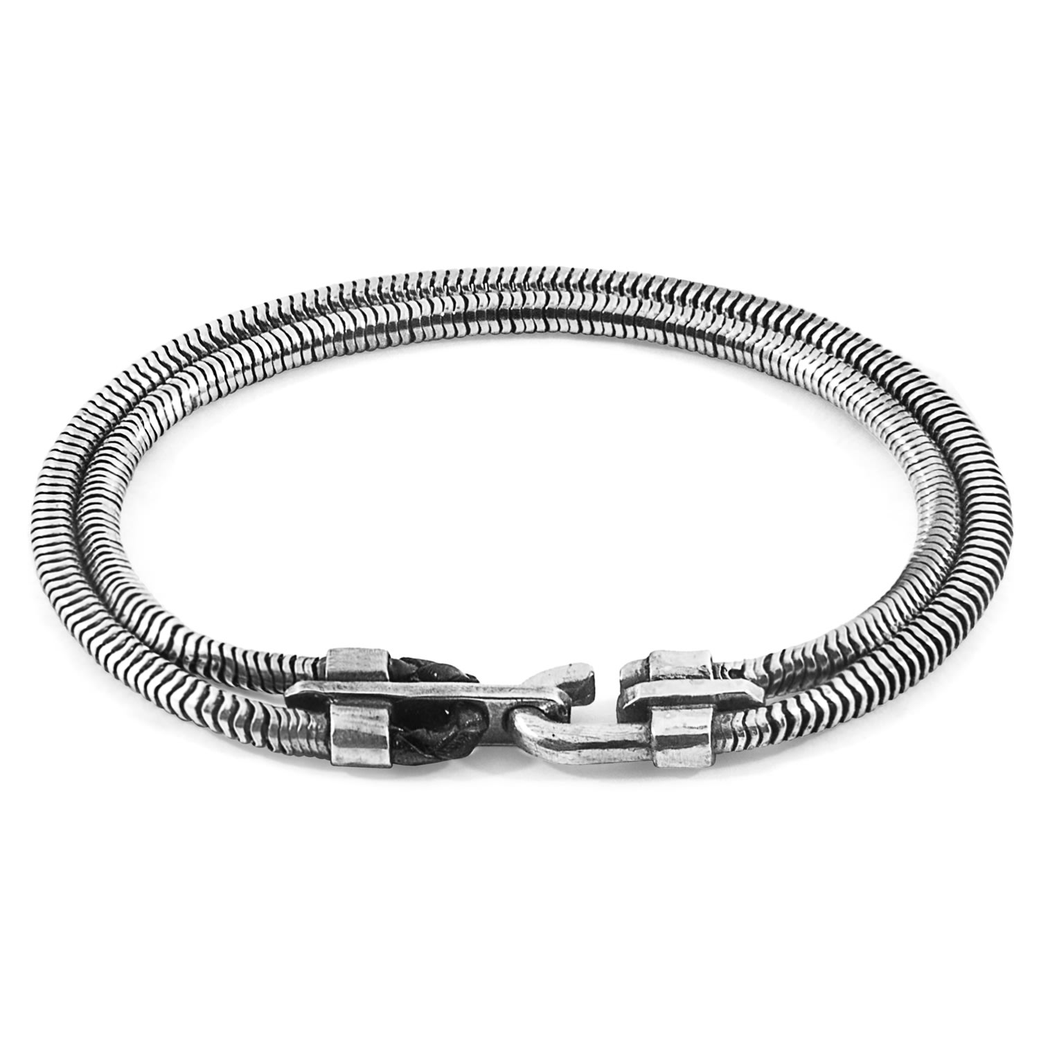 Anchor & Crew Men's Canterbury Mooring Silver Chain Bracelet - M In Silver