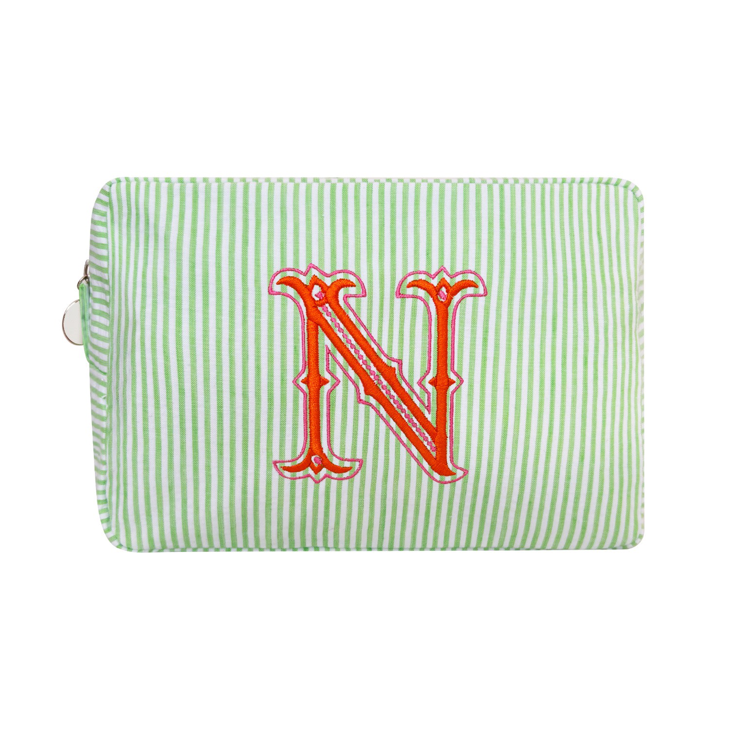 Lilly Loves Green N Alphabet Cosmetic Bag In Green