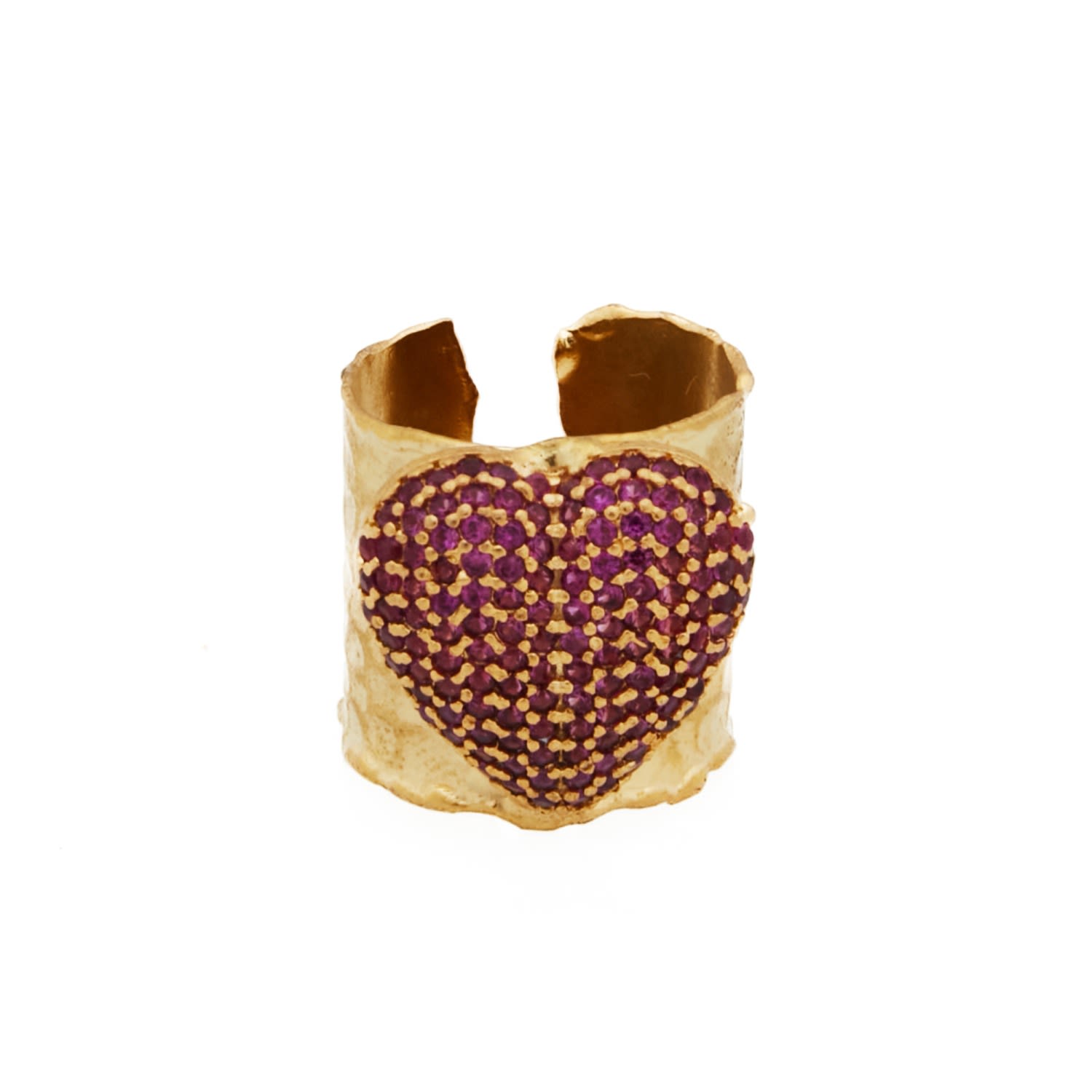 Women’s Pink / Purple Sand Heart Ring Pink Serabondy