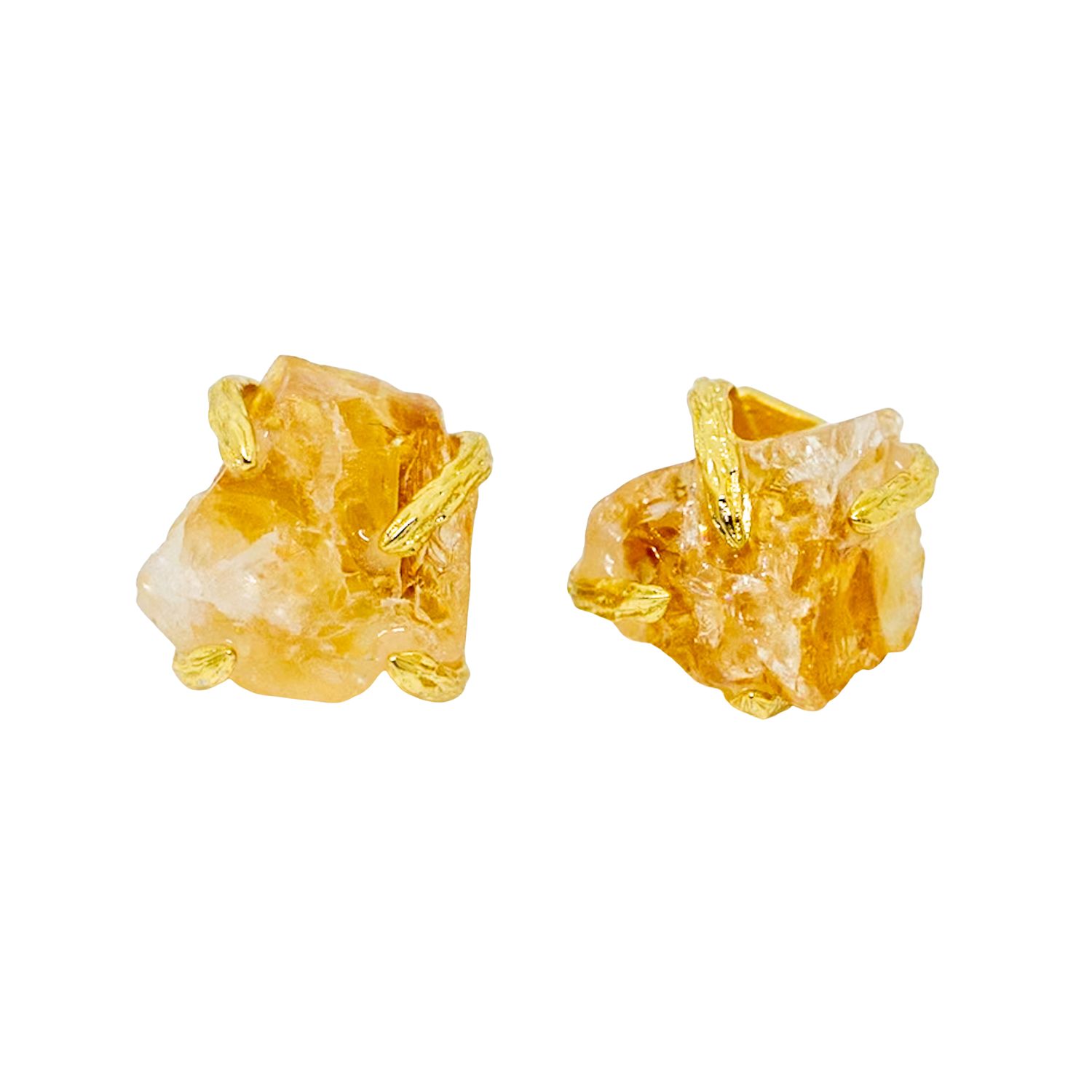 Jiaying Wang Wjy Studio London Women's Yellow / Gold Elemental Birth Natural Citrine Stud Earrings In Gold