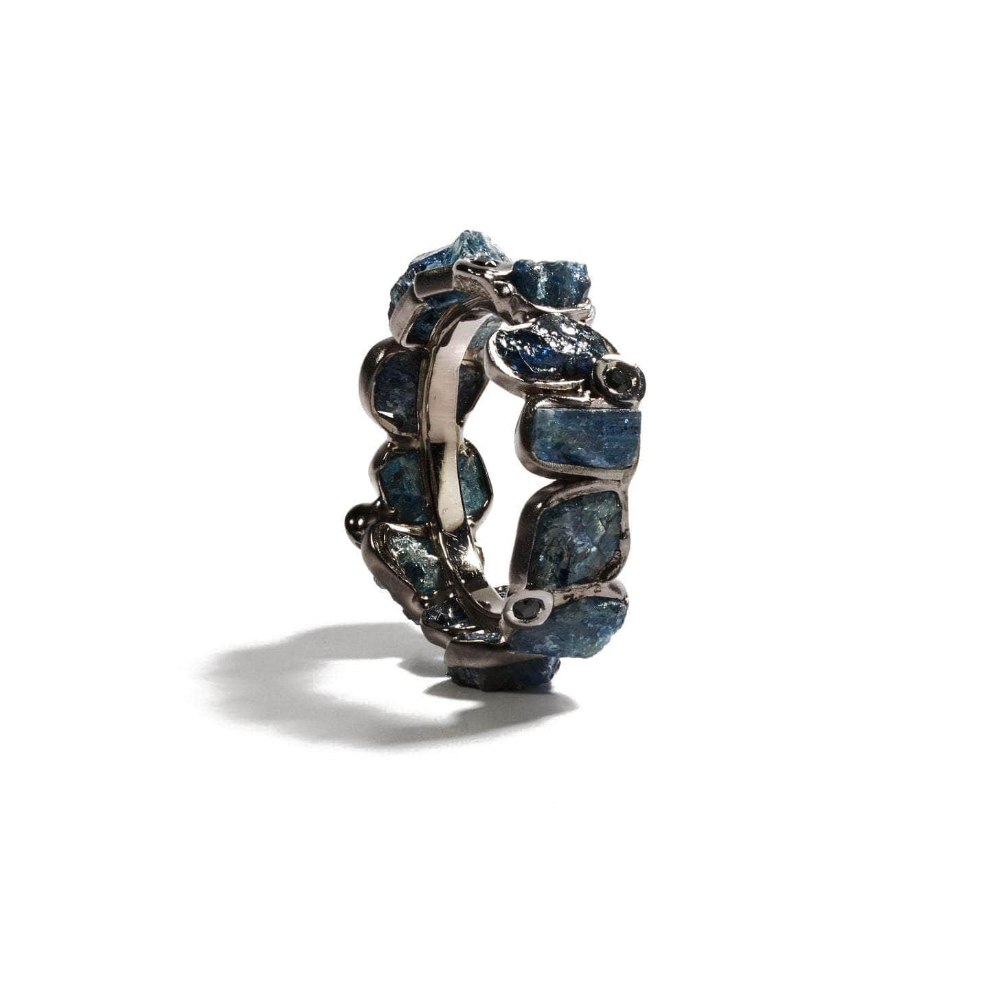 Women’s Black / Blue Delos Blue Sapphire & Spinel Ring German Kabirski