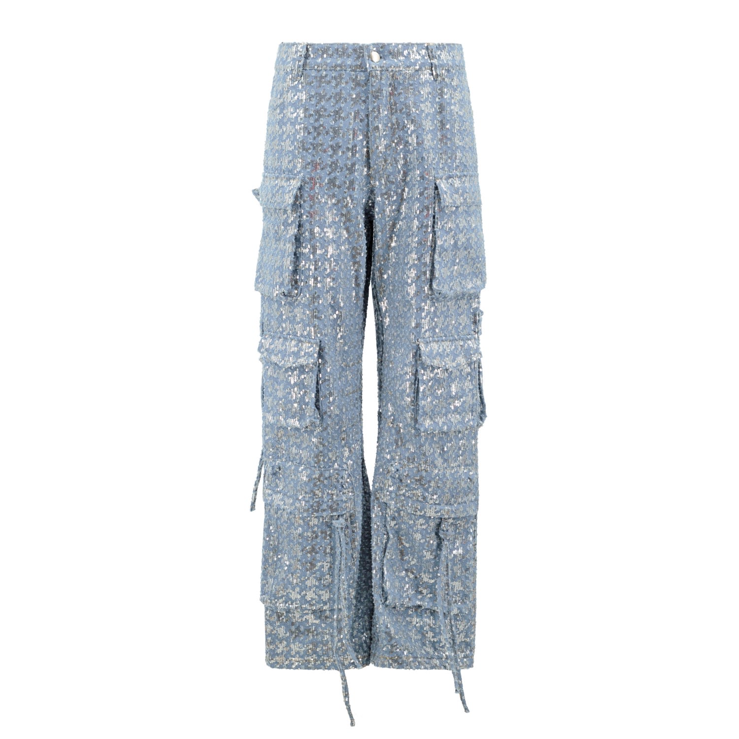Maui X Lolita Women's Kelly Sequined Cargo Pants - Beau Blue In Blue