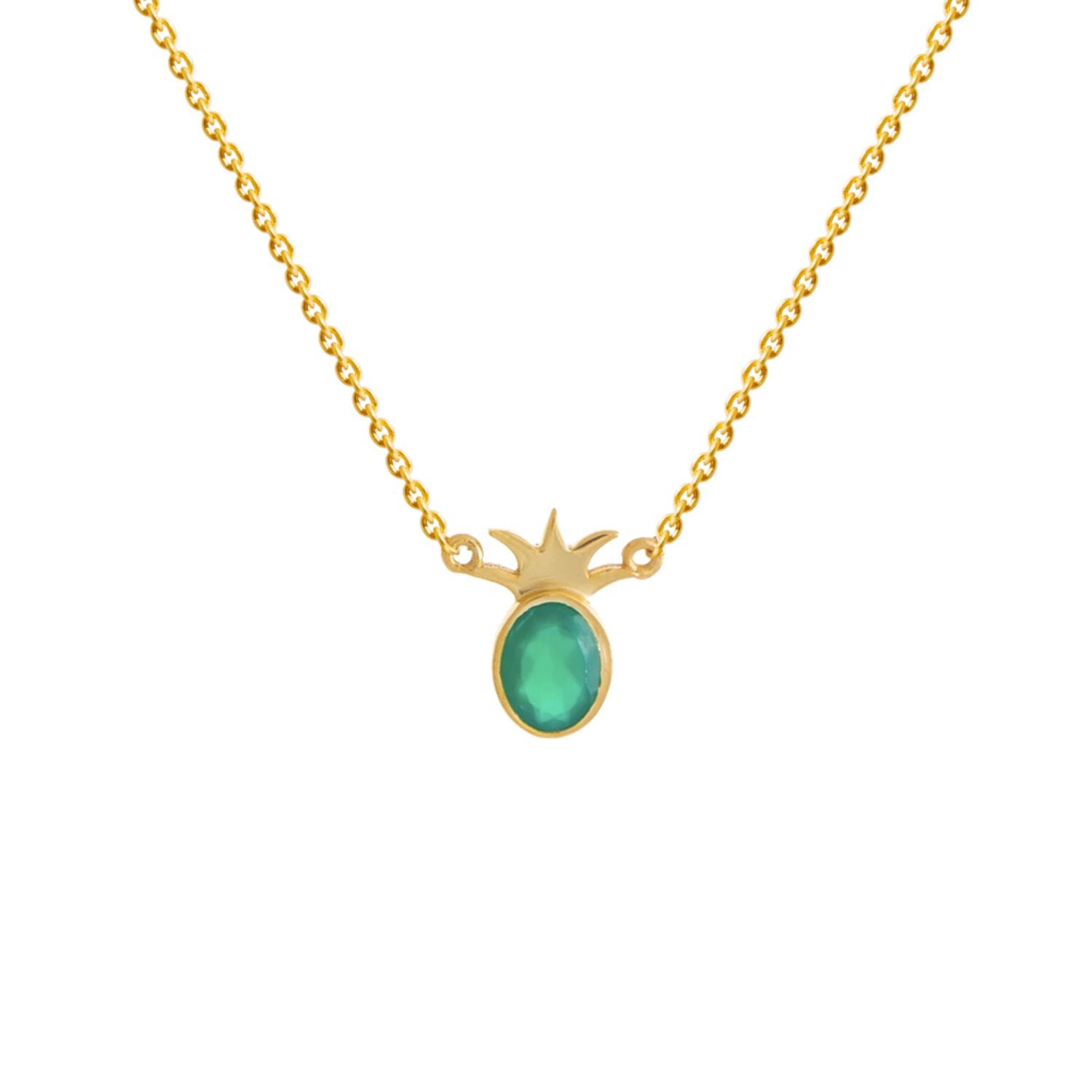 Women’s Green / Gold Green Samana Necklace Lavani Jewels