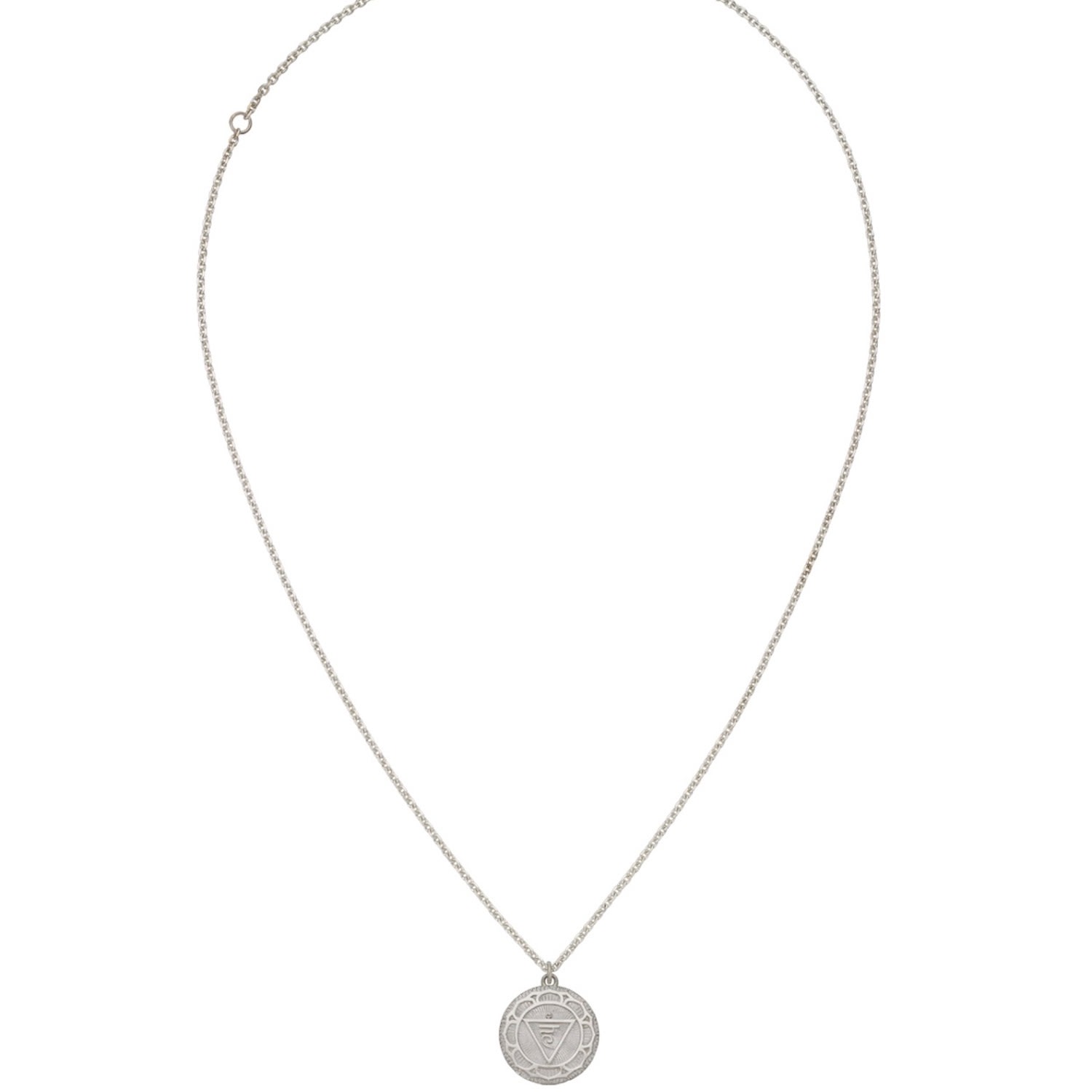 Zoe And Morgan Women's Communication Vishuddha Chakra Necklace Silver In Metallic