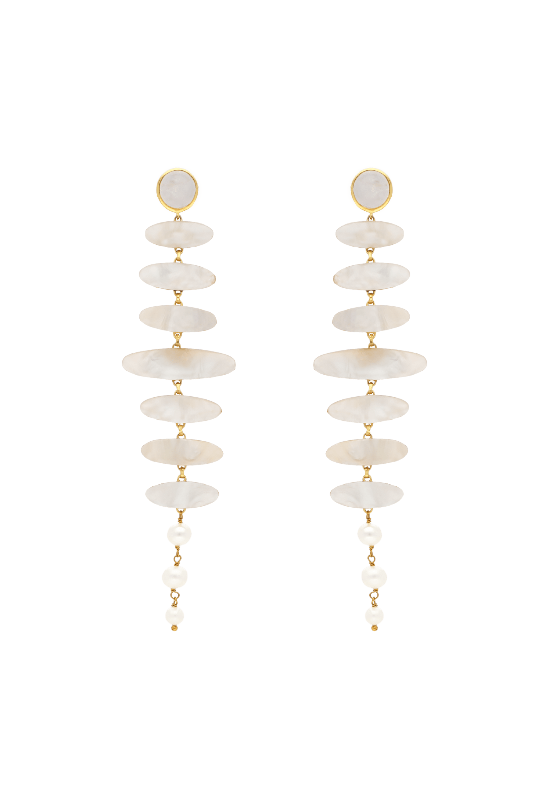 Lavani Jewels Women's Zenith White Earrings In White