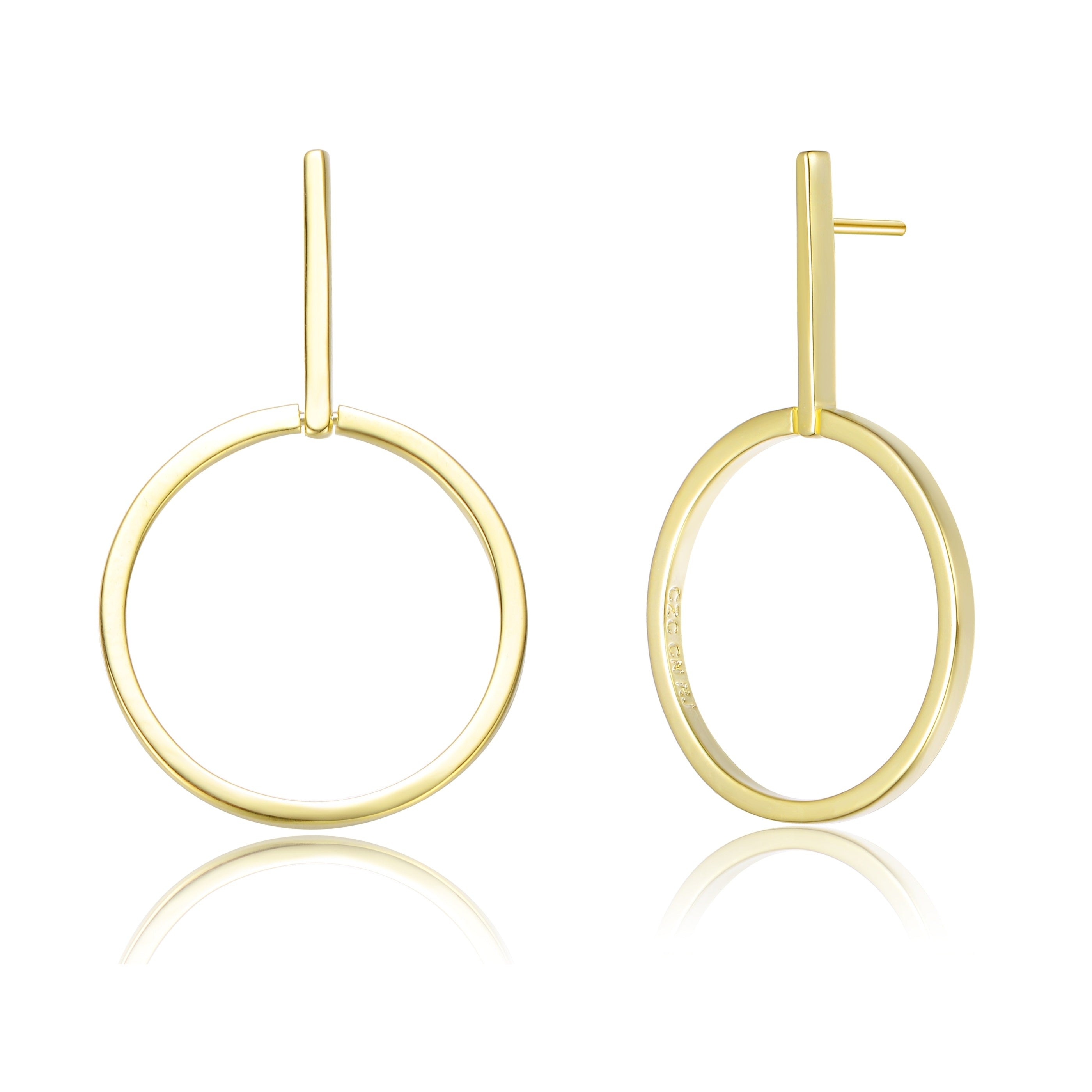 Genevive Jewelry Women's Rachel Glauber Gold Plated Round Drop Earrings In Gold