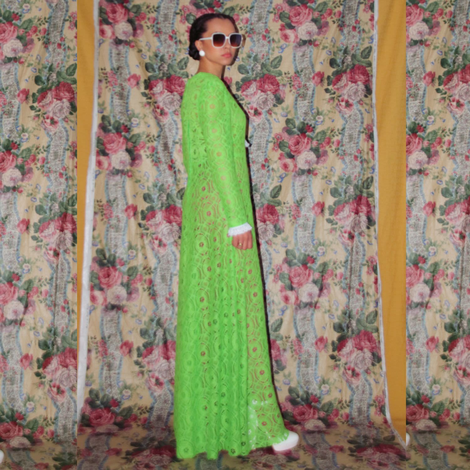Green Boho Lace Maxi Dress | Couture To Your Door | Wolf & Badger