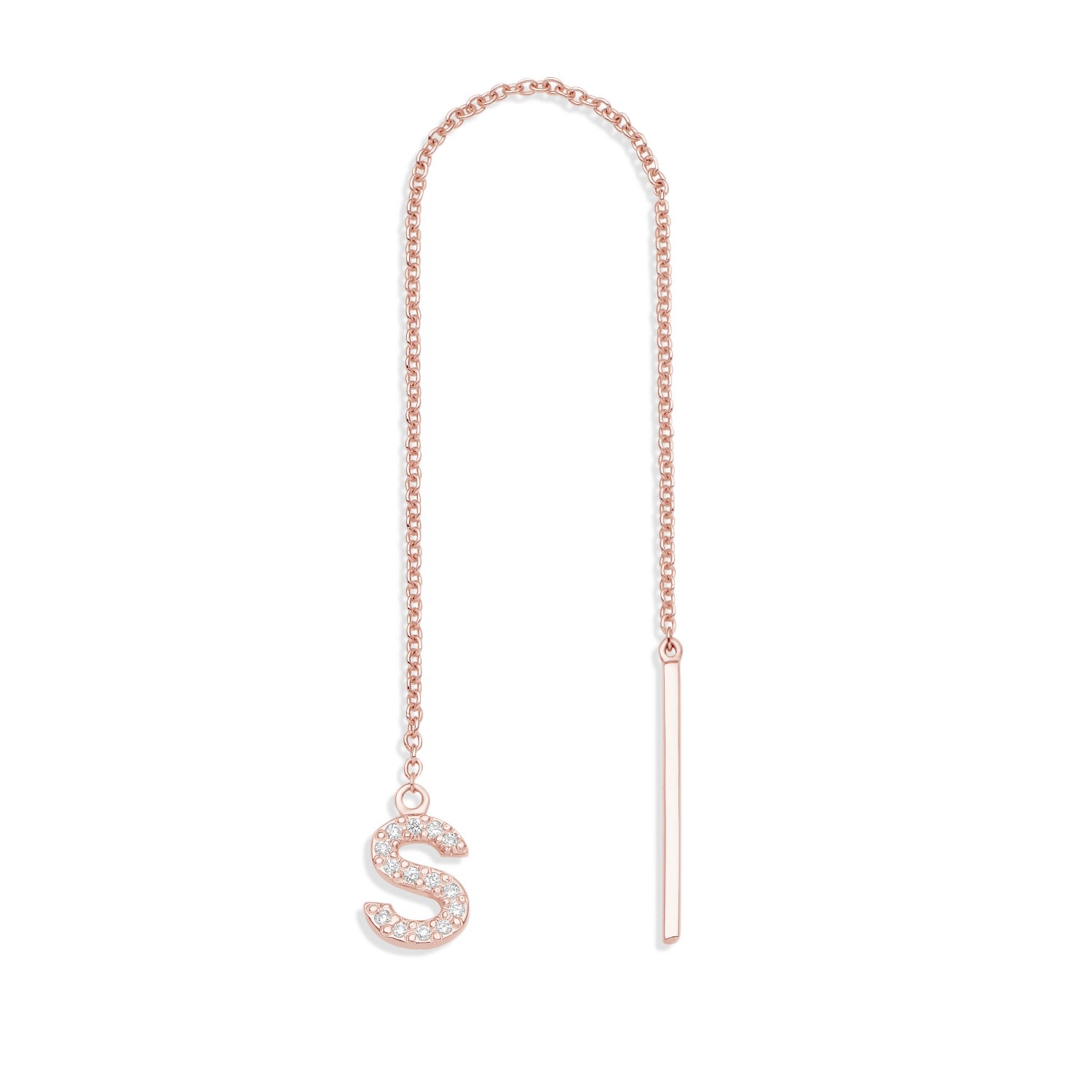 Women’s Joujou Diamond A-Z Dangling Drop - Rose Gold Caye Joaillier