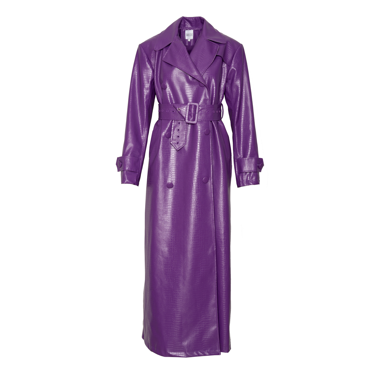 THETOÉ LILAC TULLE BLOUSON Ono Faux Leather Trench Jacket In Purple | OFUURE | Wolf