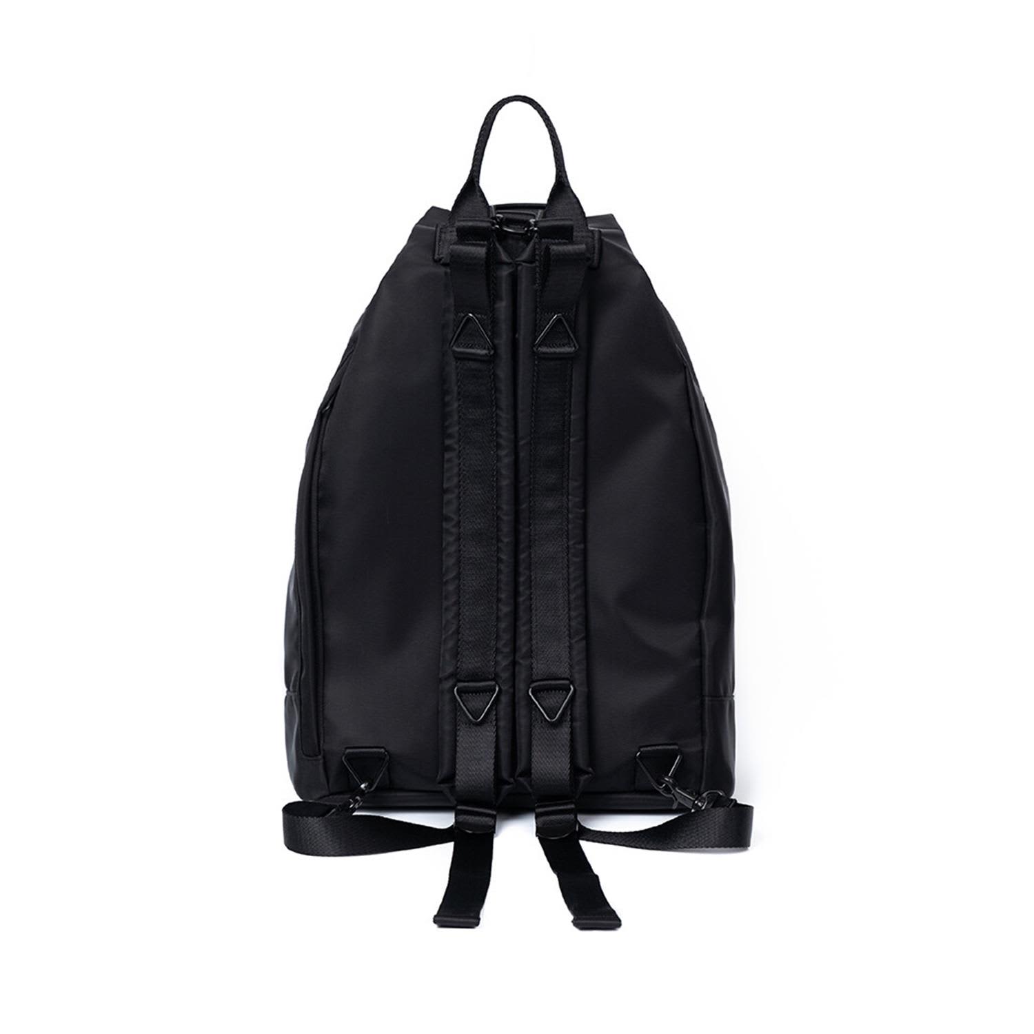 Three-Way Two-Pocket Drawstring Bag - Black | HAH ARCHIVE