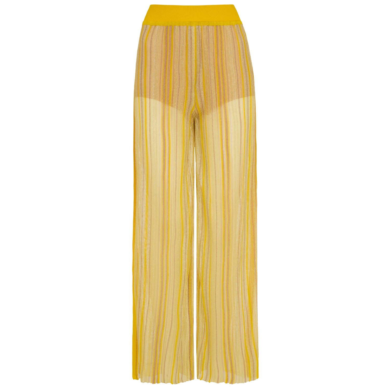 Kukhareva London Women's Yellow / Orange Alexis Pants In Sunshine Yellow Lightweight Knit Trousers