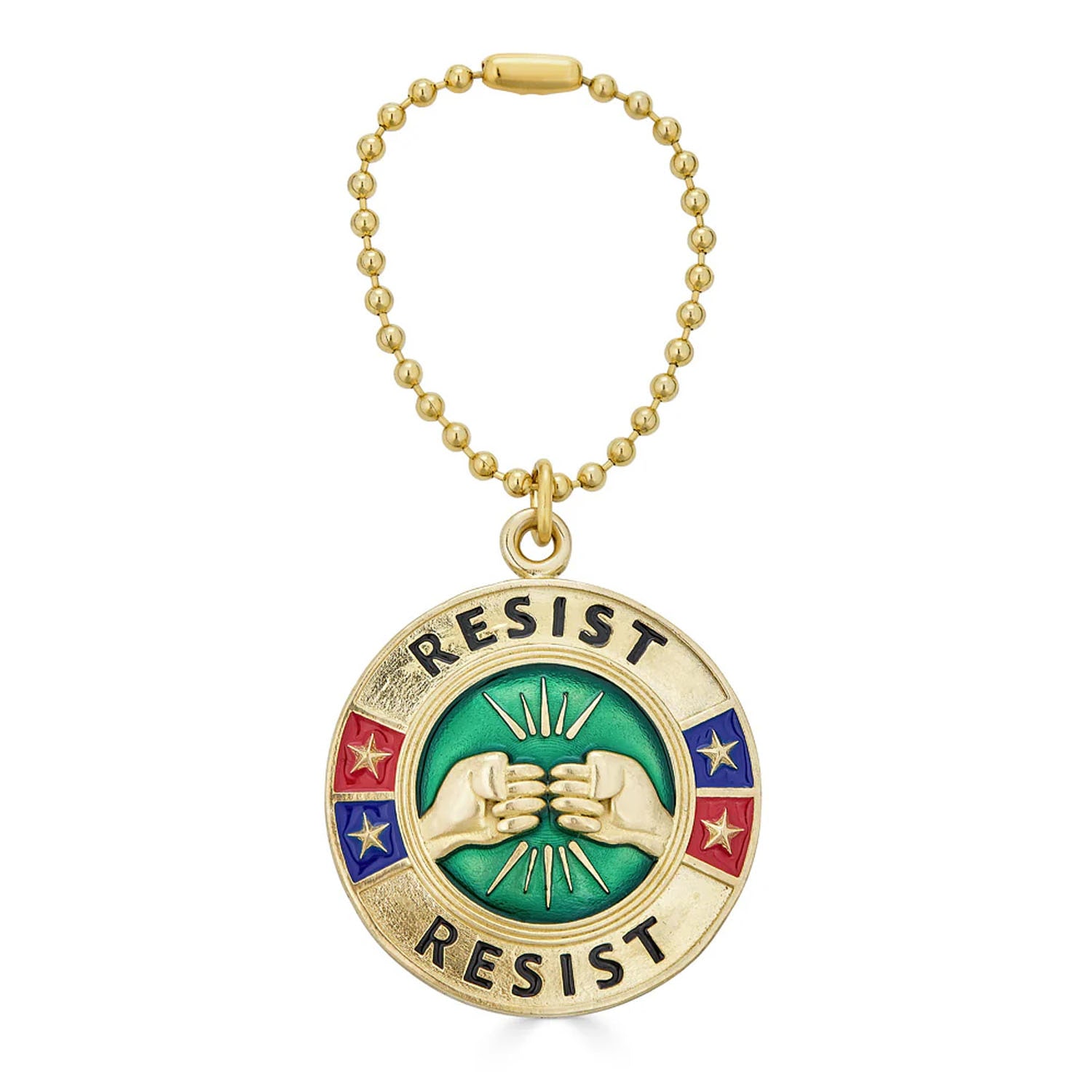 Passionate Protest Collection Women's Blue / Green / Red Resist - Handbag / Backpack Charm In Multi