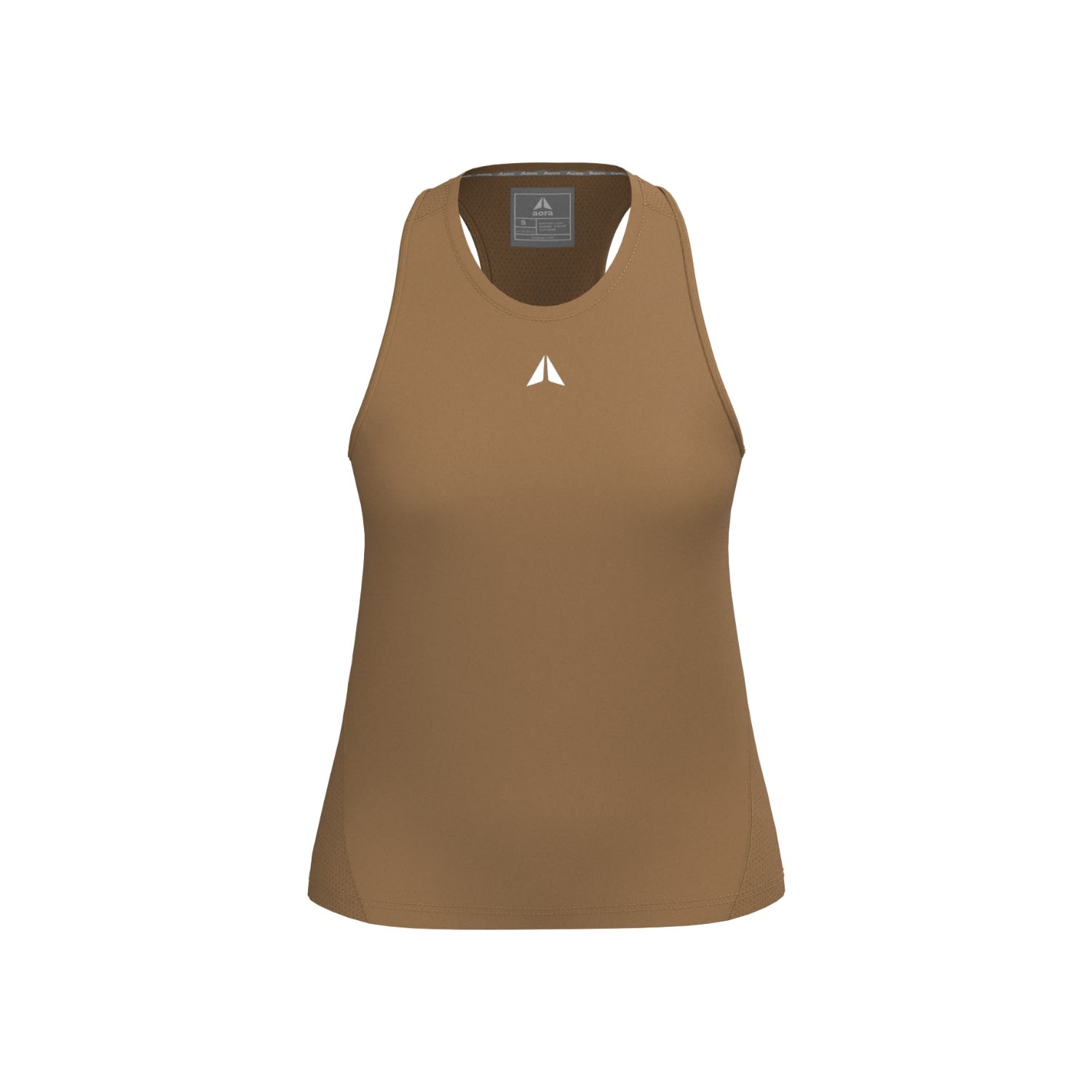 Aora Athletics Women's Brown Dry Mesh Tank Top In Brown