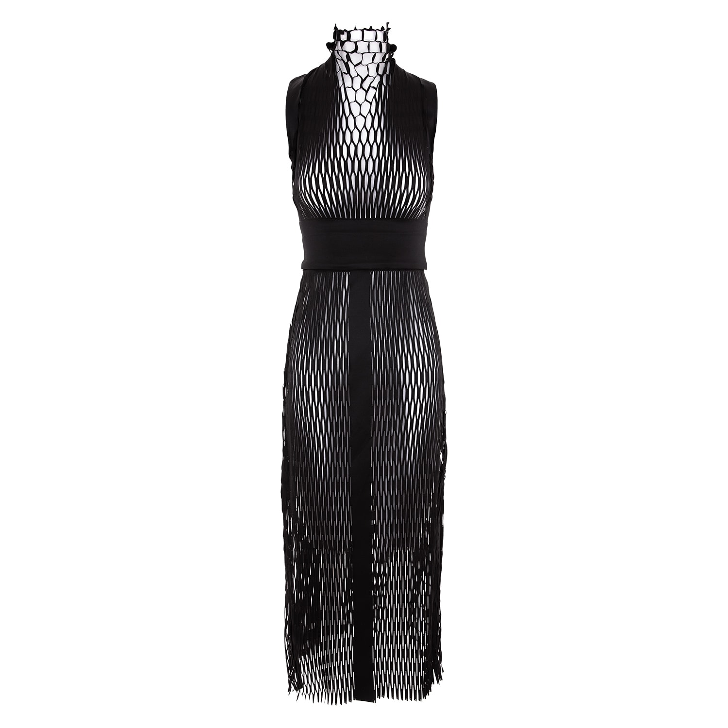 Silvia Serban Black Laser Cut Two-piece Set In Black