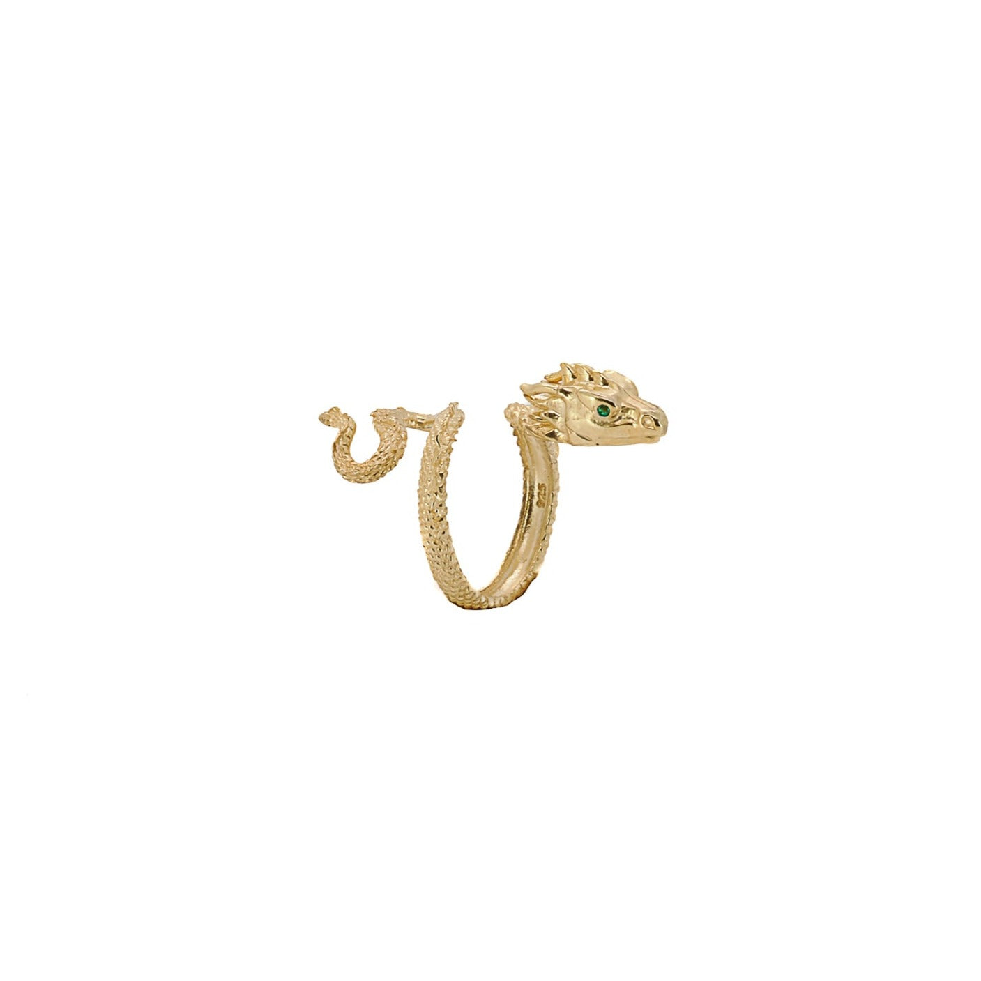 Women’s Gold Vermeil Rebirth Snake Ring - Gold Ebru Jewelry