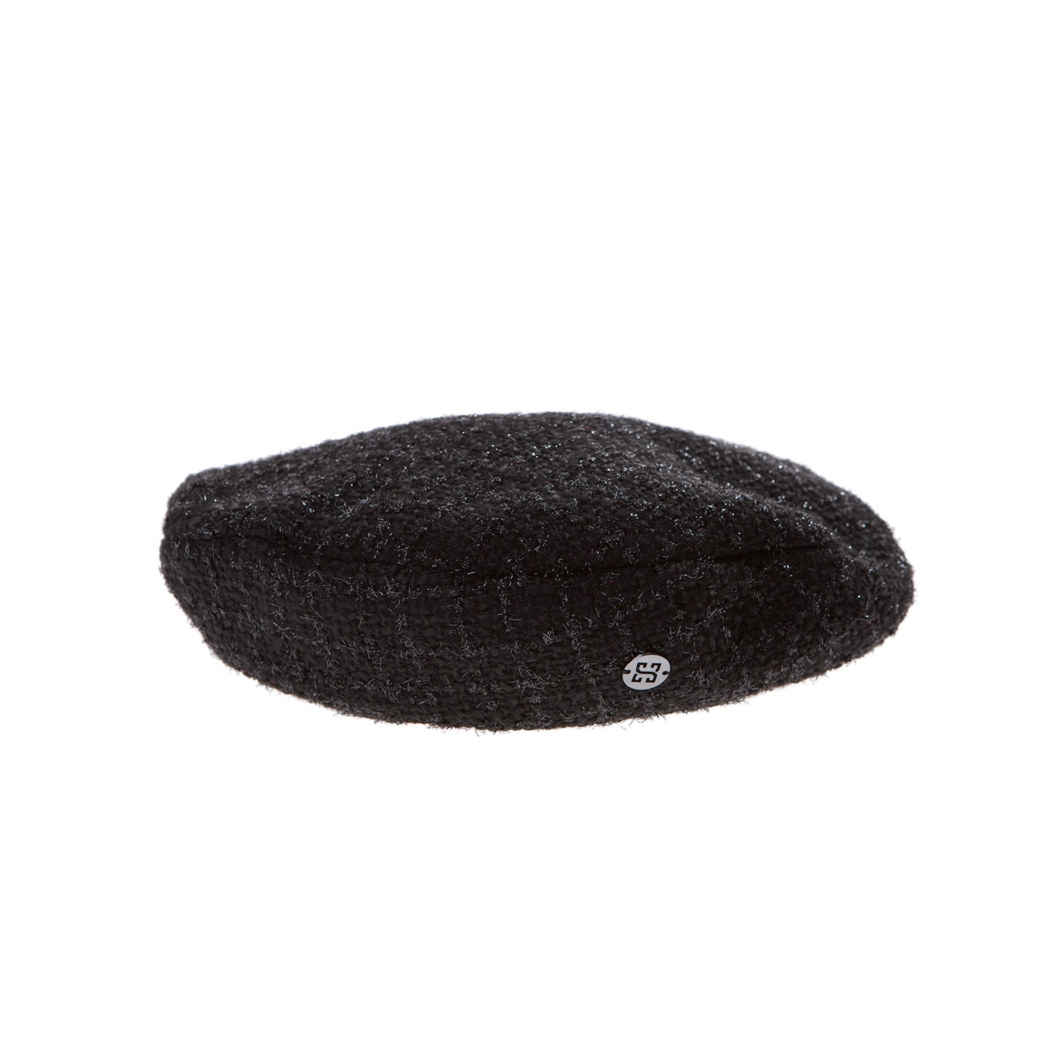 Sibi Hats Women's Diana - Black Shiny Tweed Beret Hat In Black