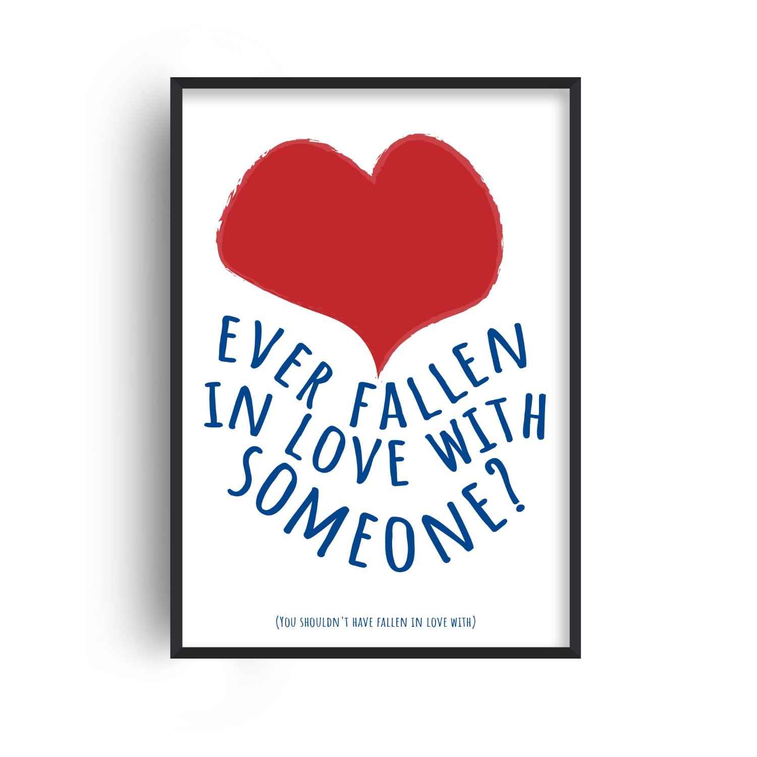 Fanclub Red Ever Fallen In Love With Someone Retro Music Romance Giclée Art Print In Red