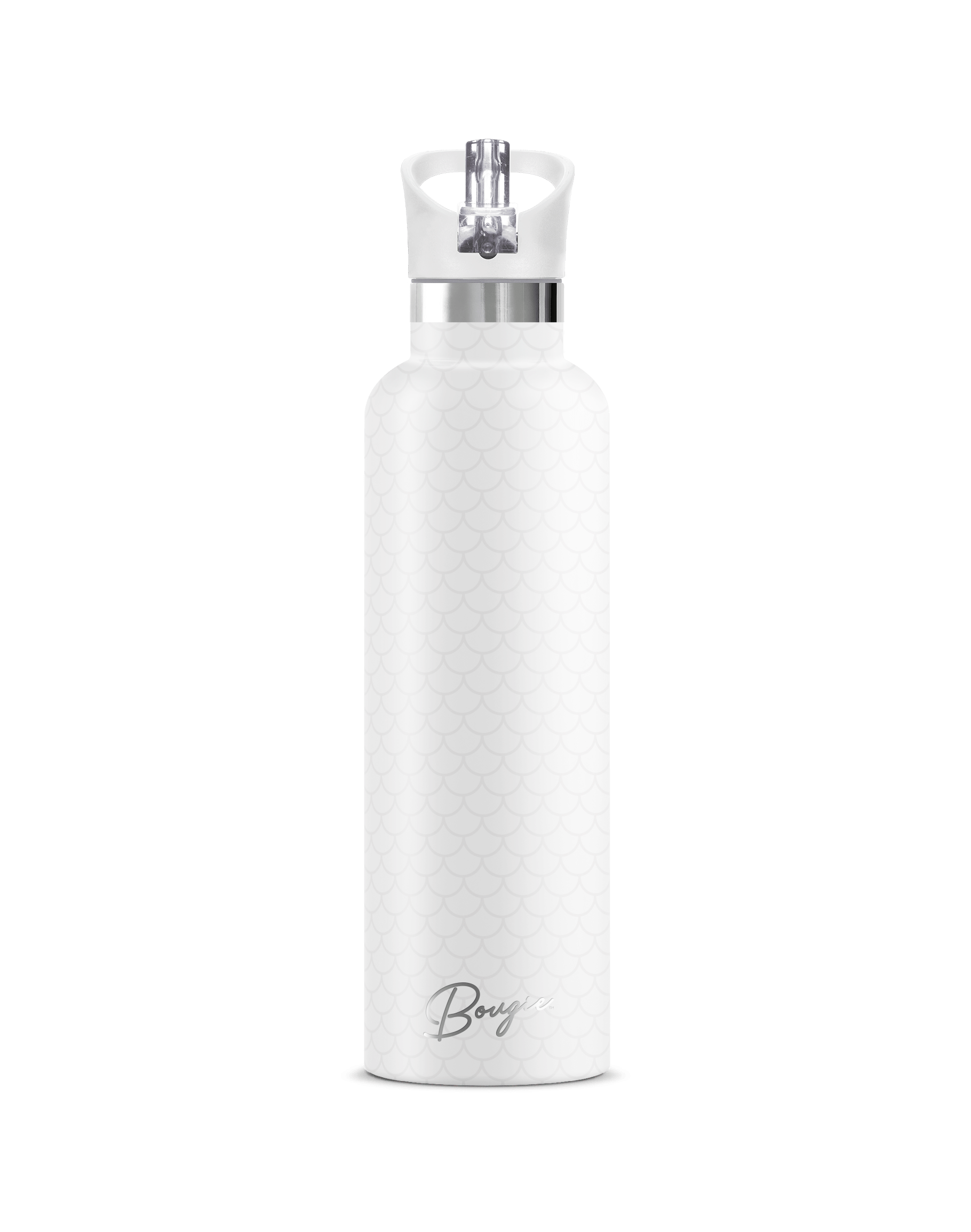 My Bougie Bottle Mermaid Gloss Scales Insulated Water Bottle White