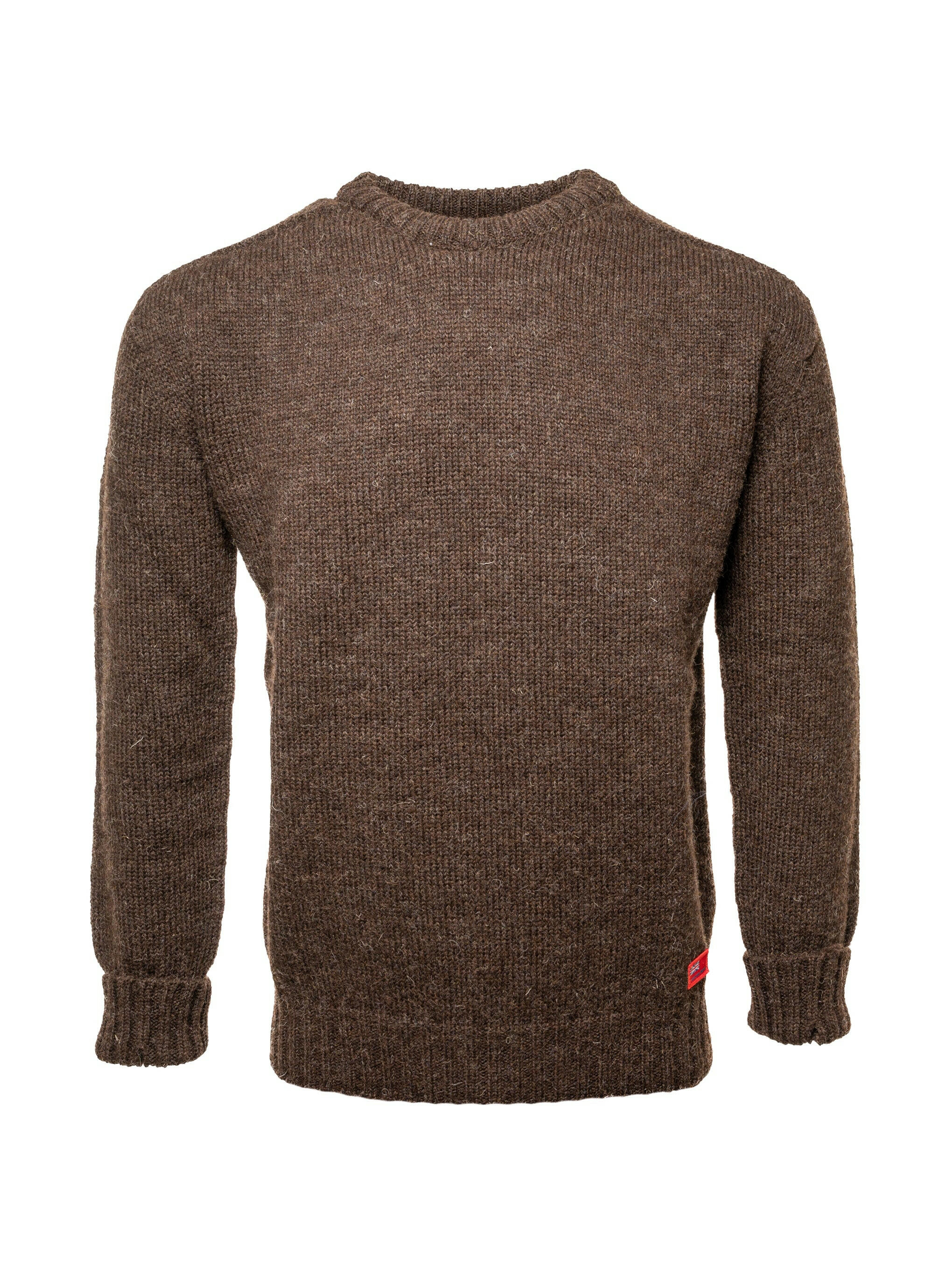 Arthur Beale Men's Brown  Oiled Wool Pelmo® Jumper - Black Welsh Mountain In Brown