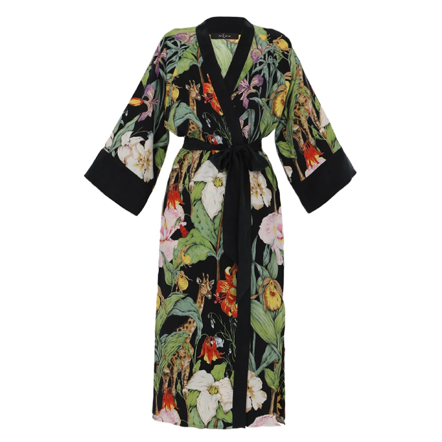 Niluu Monroe Women's Kimono Robe In Green