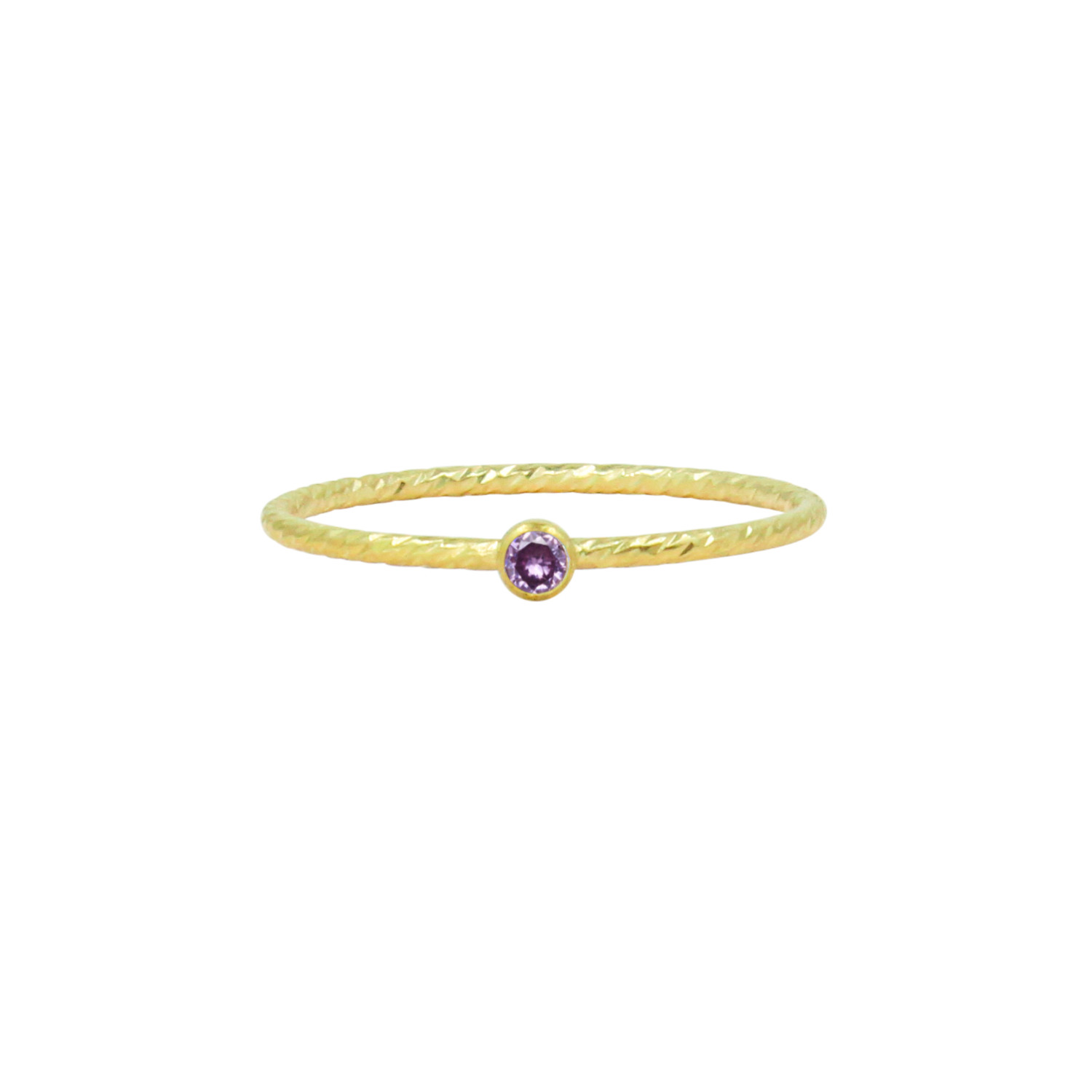 Women’s Gold Filled June Alexandrite Birthstone Stacking Ring Lucky Eleven