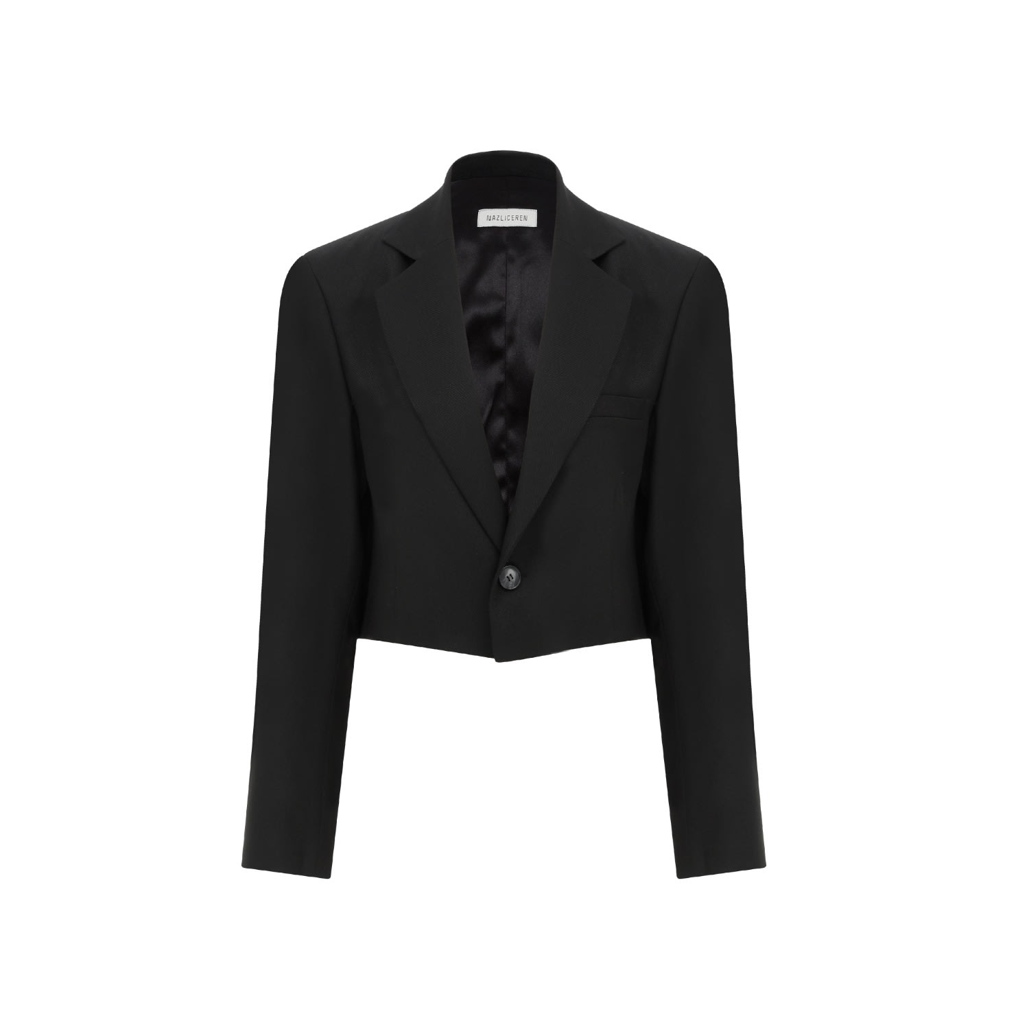 Women’s Siera Cropped Blazer In Black Large Nazli Ceren