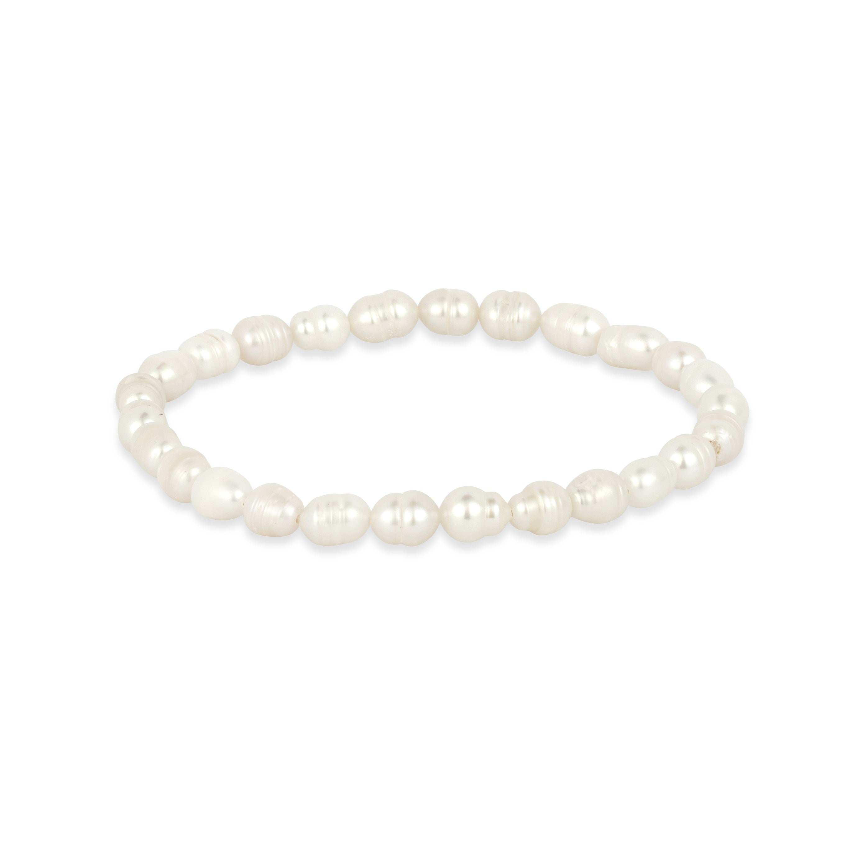 Gold Trip Women's Neutrals / White Freshwater Pearl Classic Bracelet In Neutral