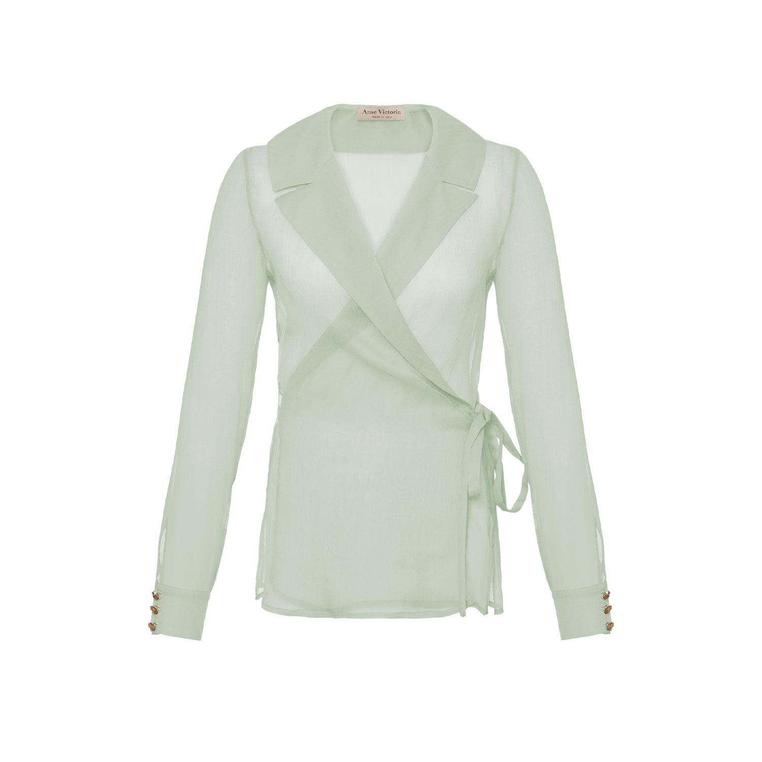 Anse Victorin Women's Eva Silk Blouse - Mint Green In Green