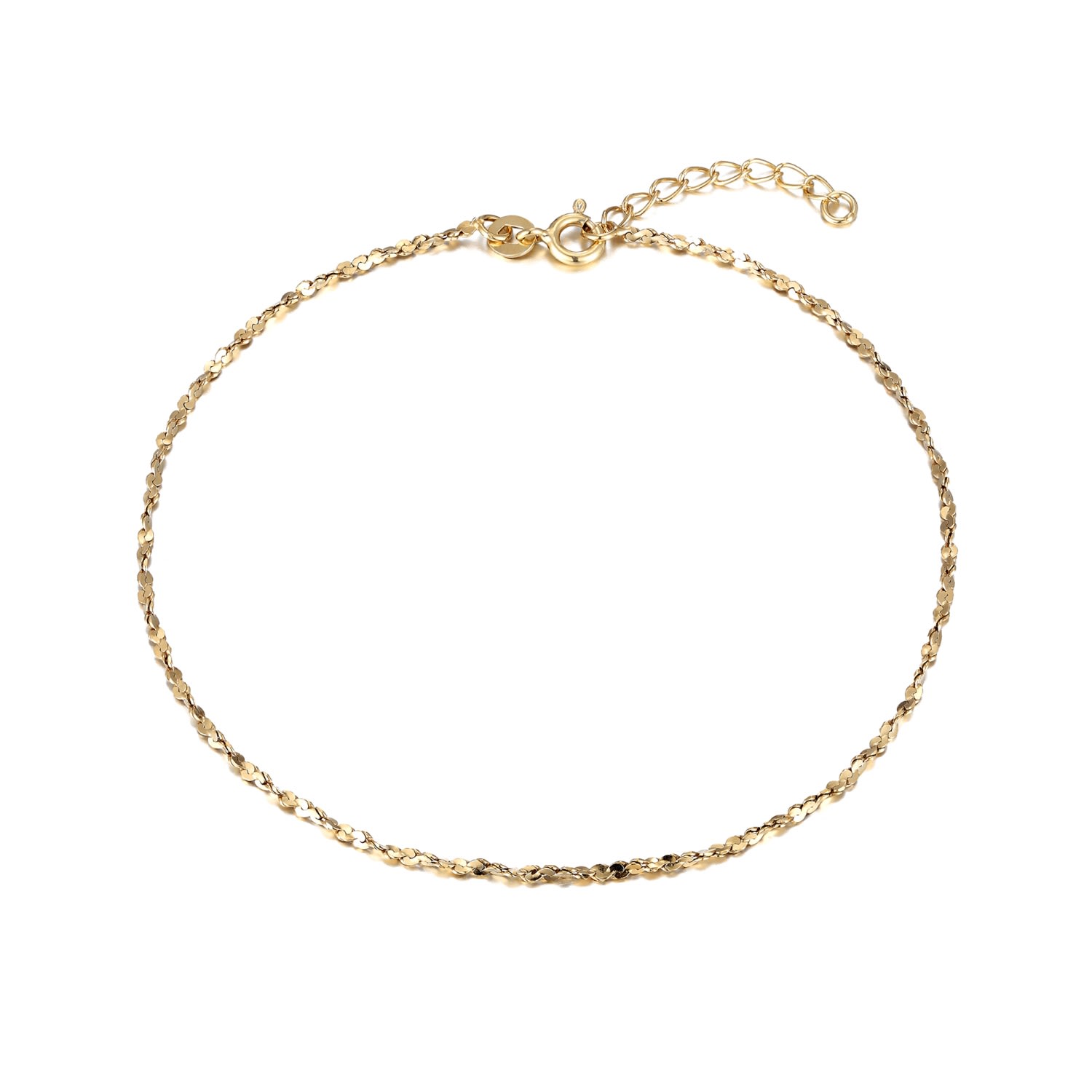Women’s 22Ct Gold Vermeil Twisted Serpentine Anklet Seol + Gold