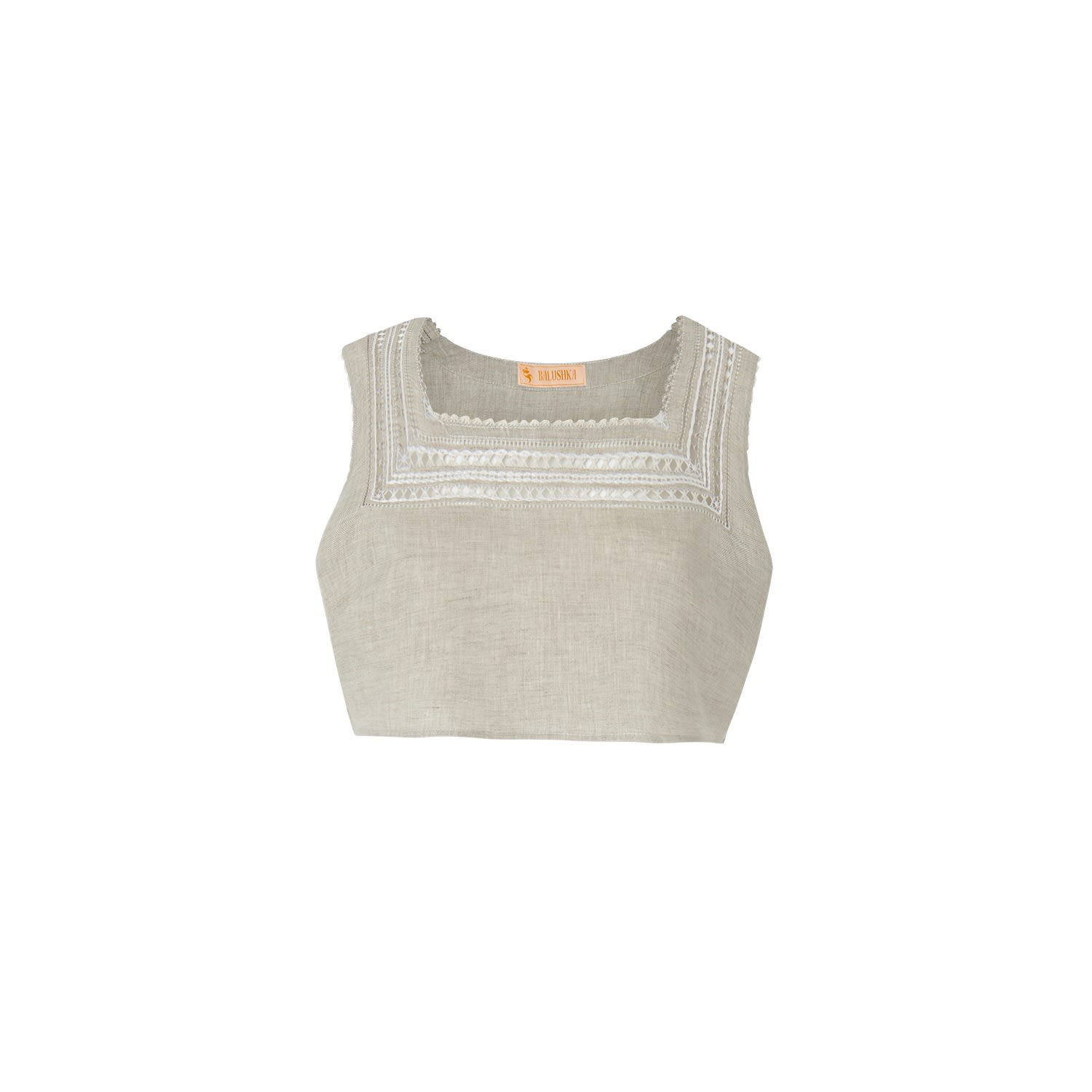 Women’s Neutrals / Grey Glafira Crop Top In Dove Gray One Size Balushka