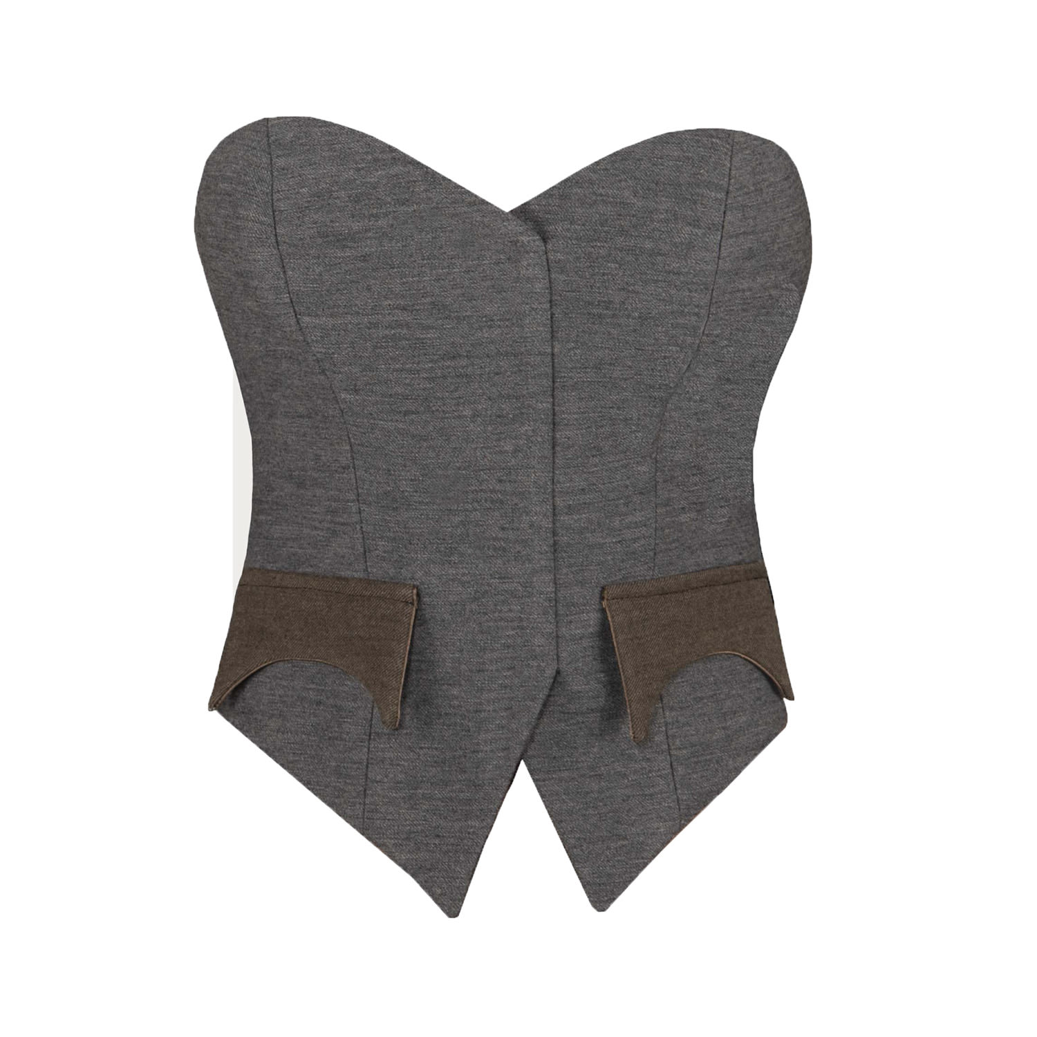 Vestiaire D'un Oiseau Libre Women's Neutrals Wool Corset In Brown/gray